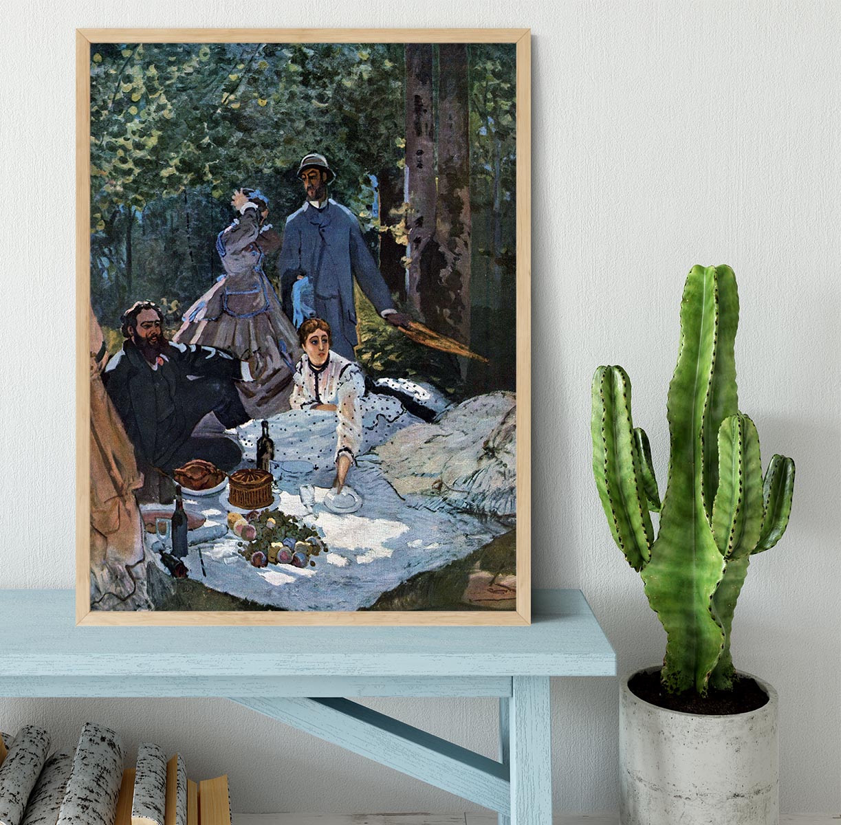 The breakfast outdoors central section by Monet Framed Print - Canvas Art Rocks - 4