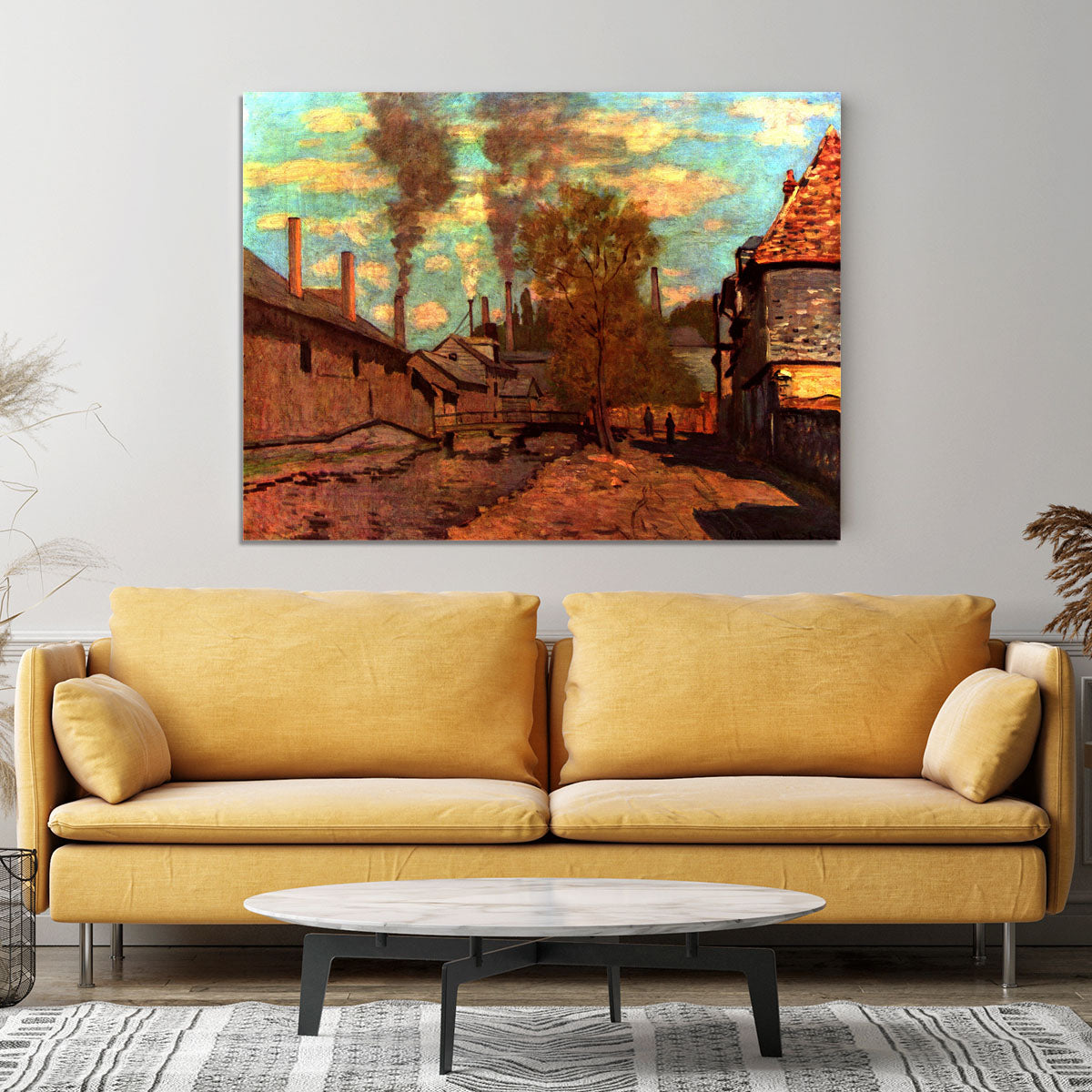 The brook of Robec by Monet Canvas Print or Poster - Canvas Art Rocks - 4