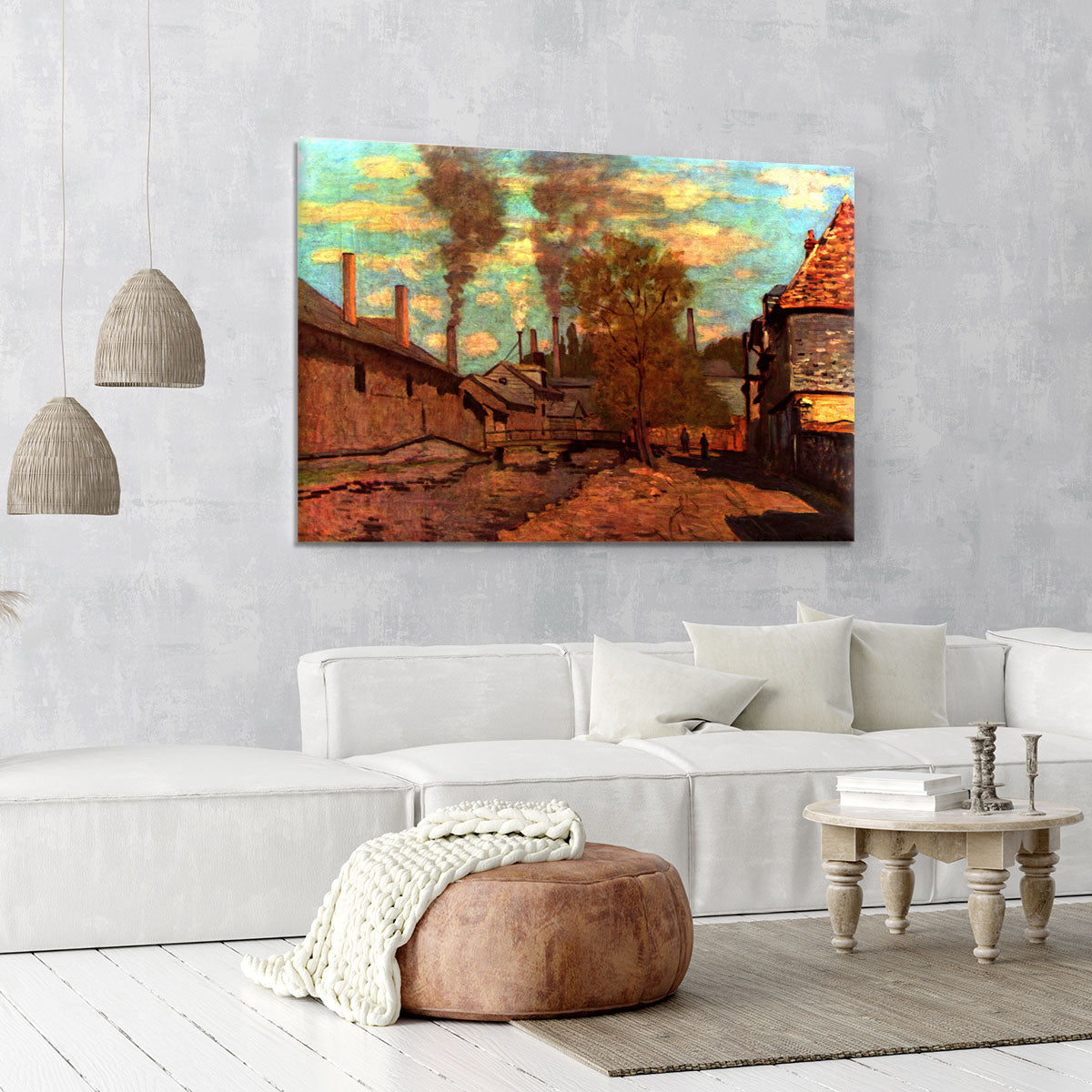 The brook of Robec by Monet Canvas Print or Poster - Canvas Art Rocks - 6