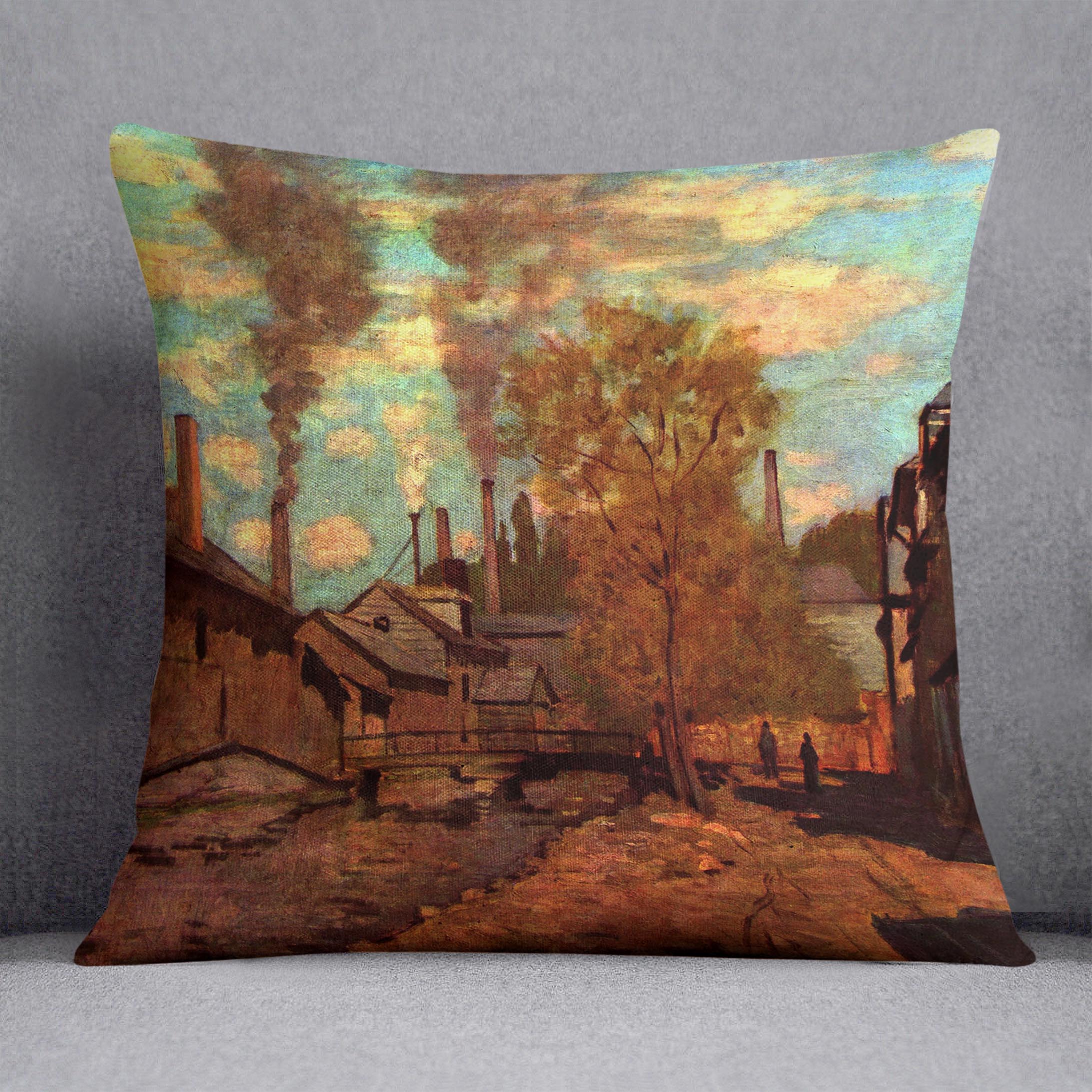 The brook of Robec by Monet Cushion