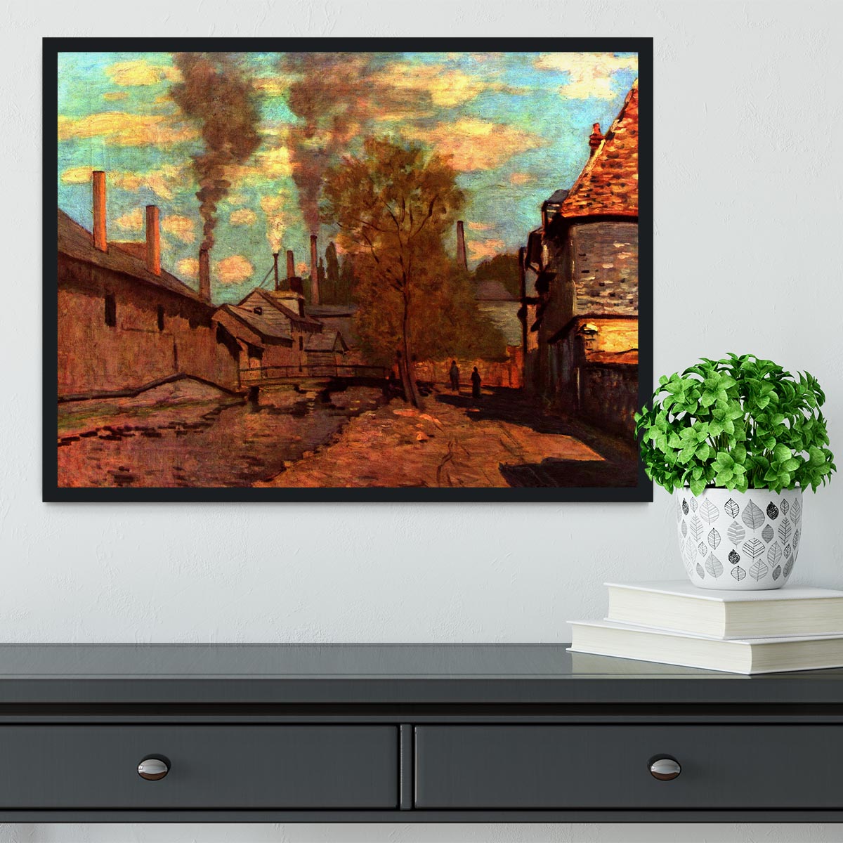 The brook of Robec by Monet Framed Print - Canvas Art Rocks - 2