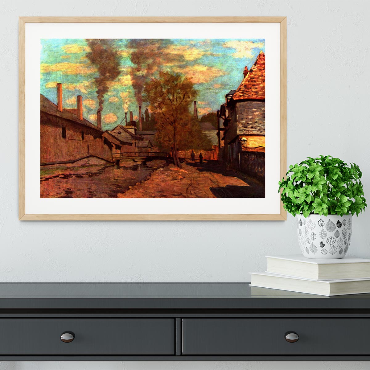 The brook of Robec by Monet Framed Print - Canvas Art Rocks - 3