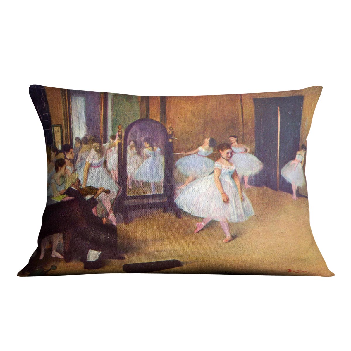 The dance hall by Degas Cushion