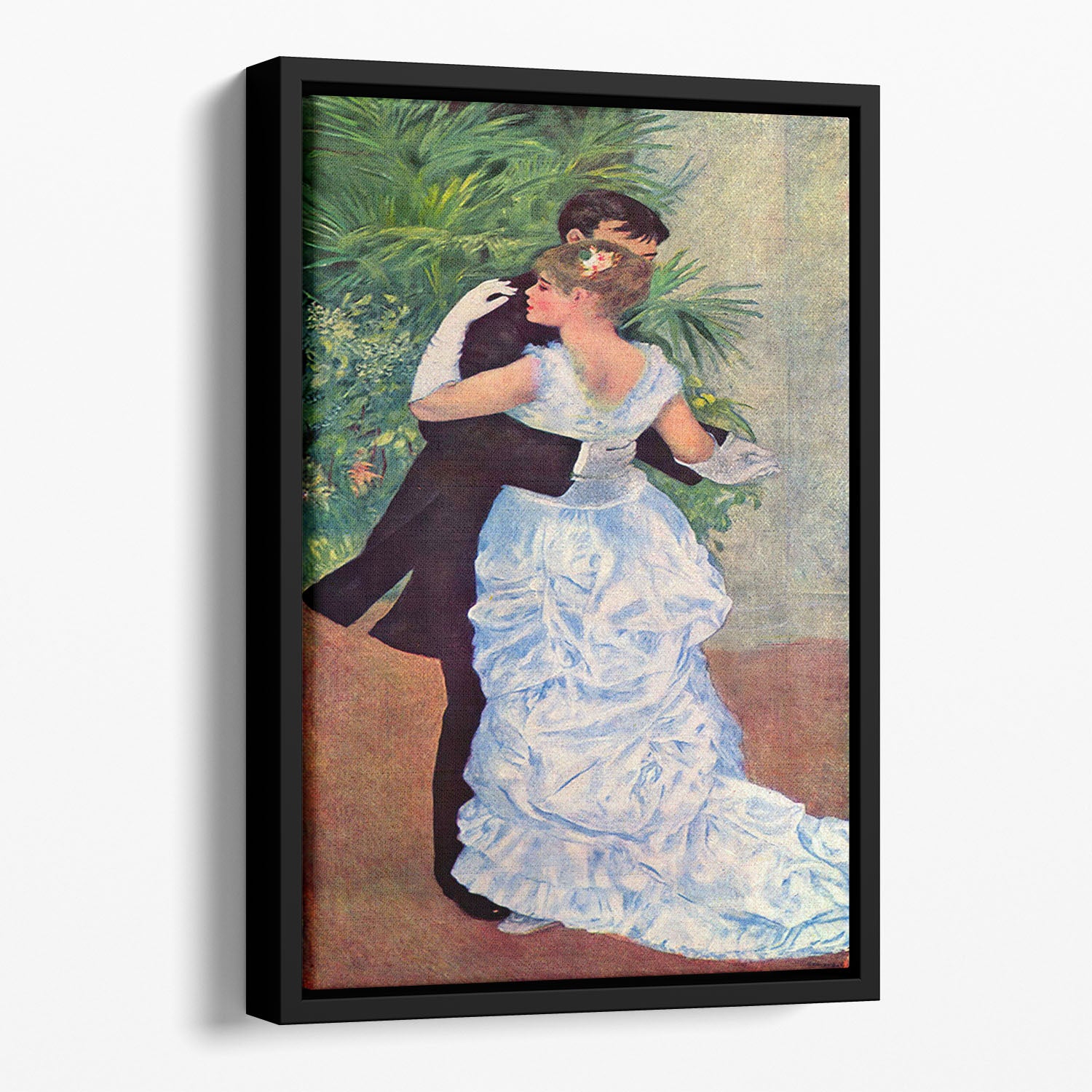 The dance in the city by Renoir Floating Framed Canvas