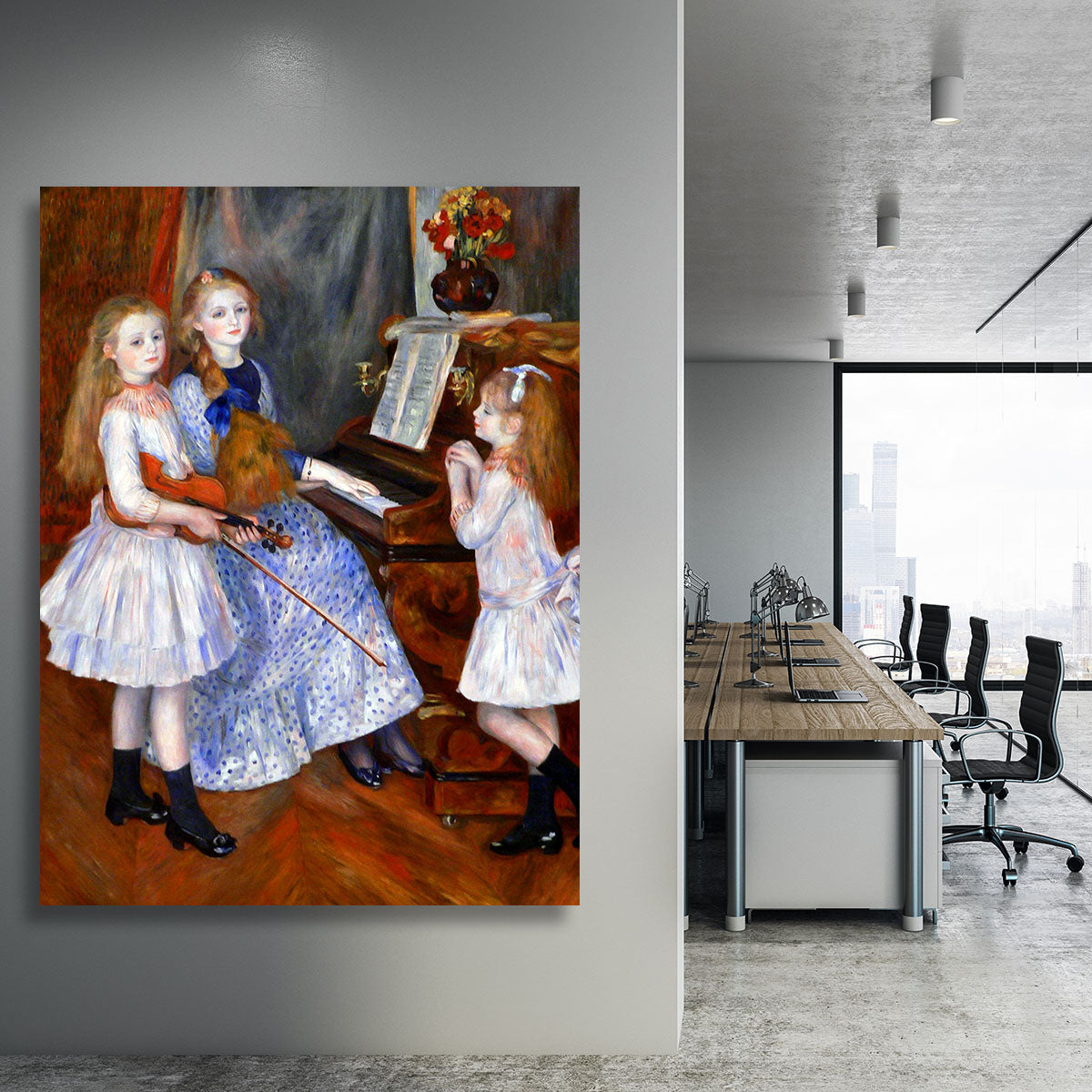 The daughters of Catulle Mendes by Renoir Canvas Print or Poster - Canvas Art Rocks - 3