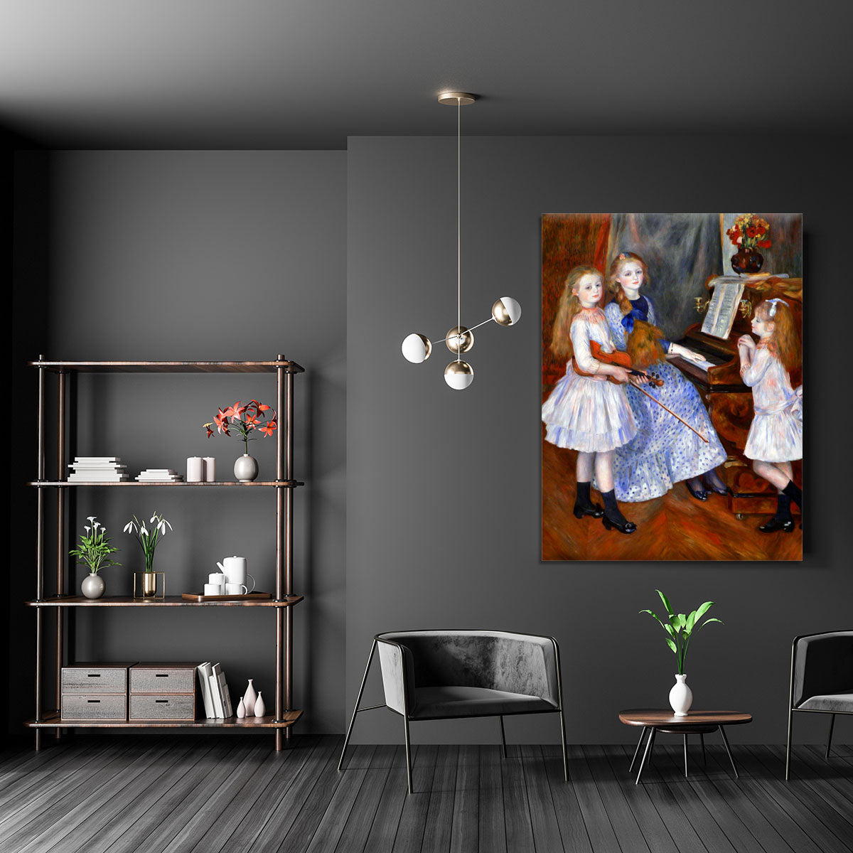 The daughters of Catulle Mendes by Renoir Canvas Print or Poster - Canvas Art Rocks - 5