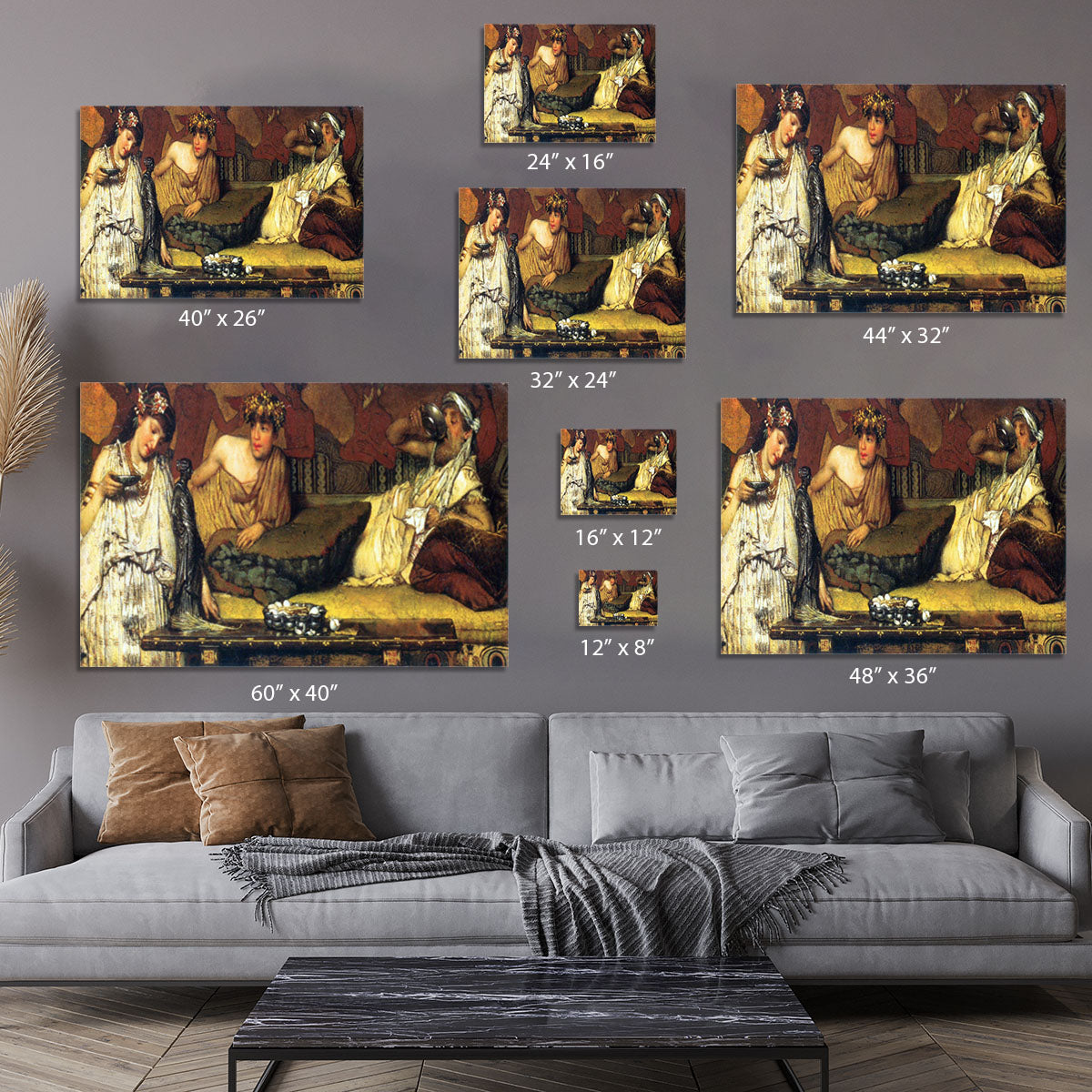 The dinner Greek detail by Alma Tadema Canvas Print or Poster - Canvas Art Rocks - 7