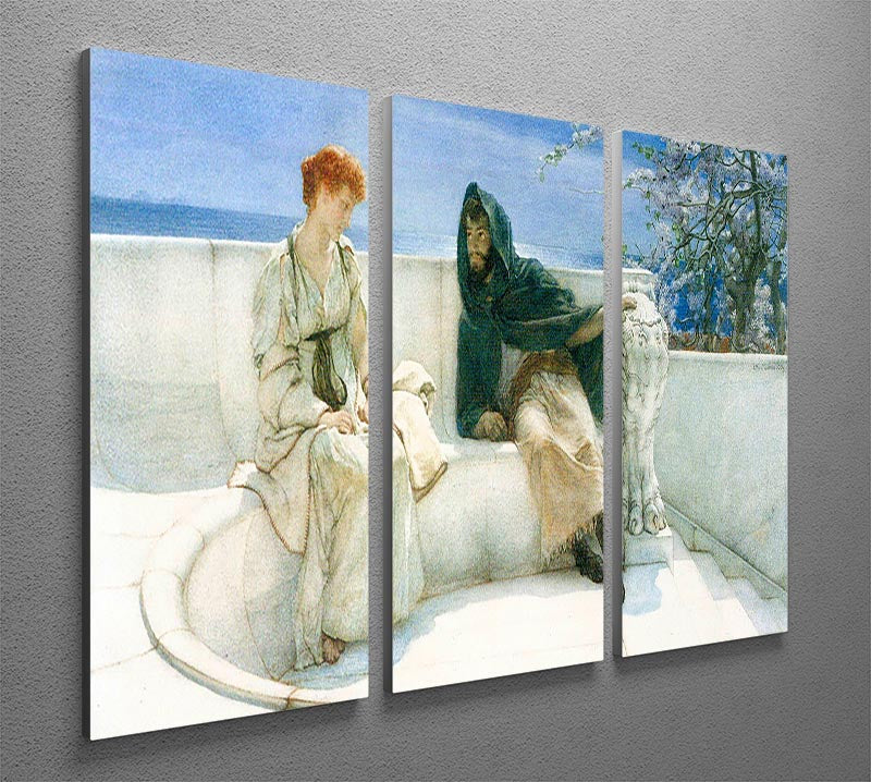 The explaination by Alma Tadema 3 Split Panel Canvas Print - Canvas Art Rocks - 2