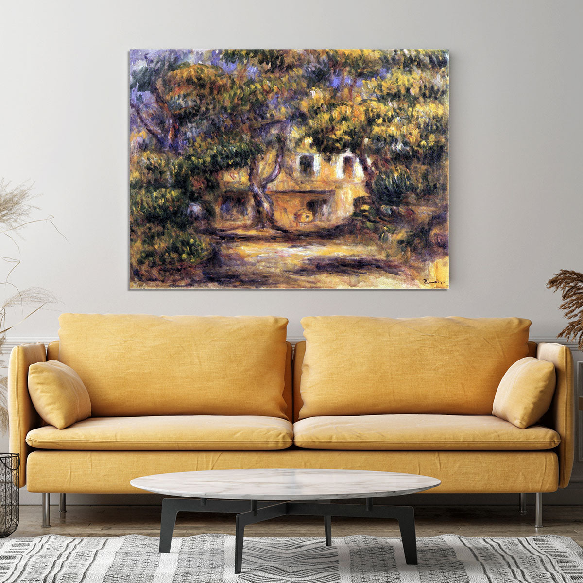 The farm at Les Collettes by Renoir Canvas Print or Poster - Canvas Art Rocks - 4