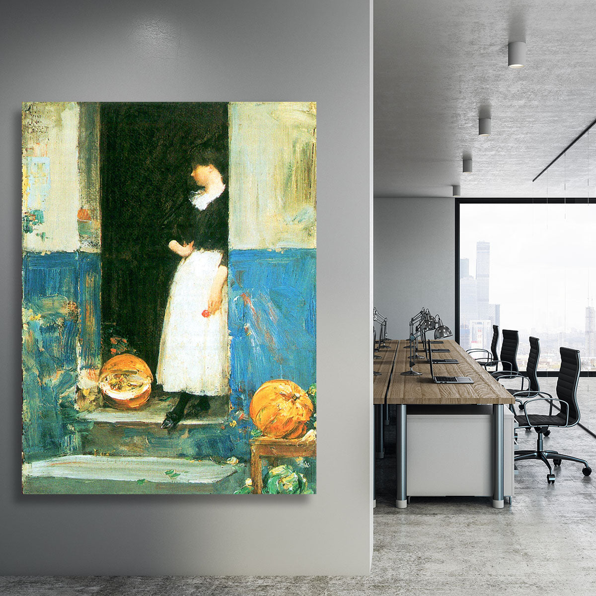 The fruit trader by Hassam Canvas Print or Poster - Canvas Art Rocks - 3