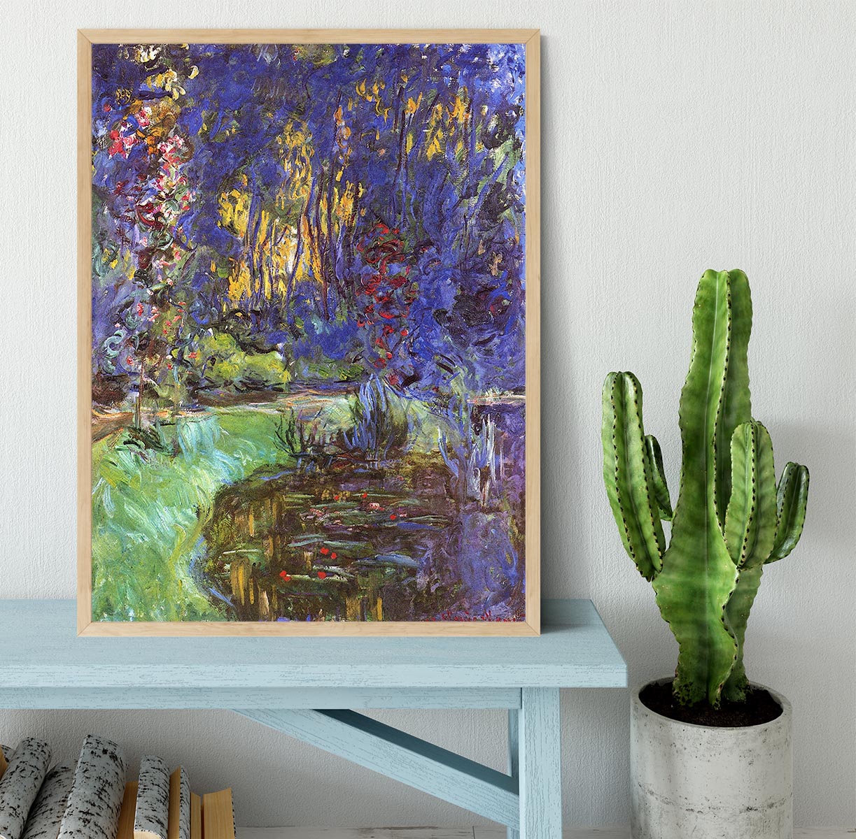 The garden in Giverny by Monet Framed Print - Canvas Art Rocks - 4