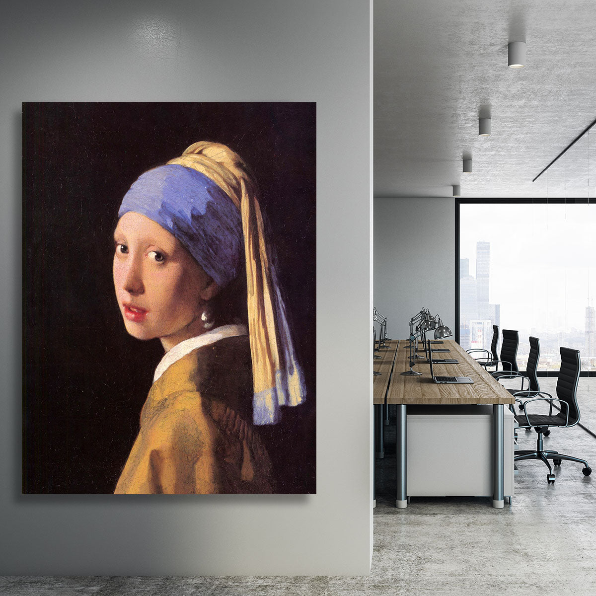 The girl with the pearl earring by Vermeer Canvas Print or Poster - Canvas Art Rocks - 3