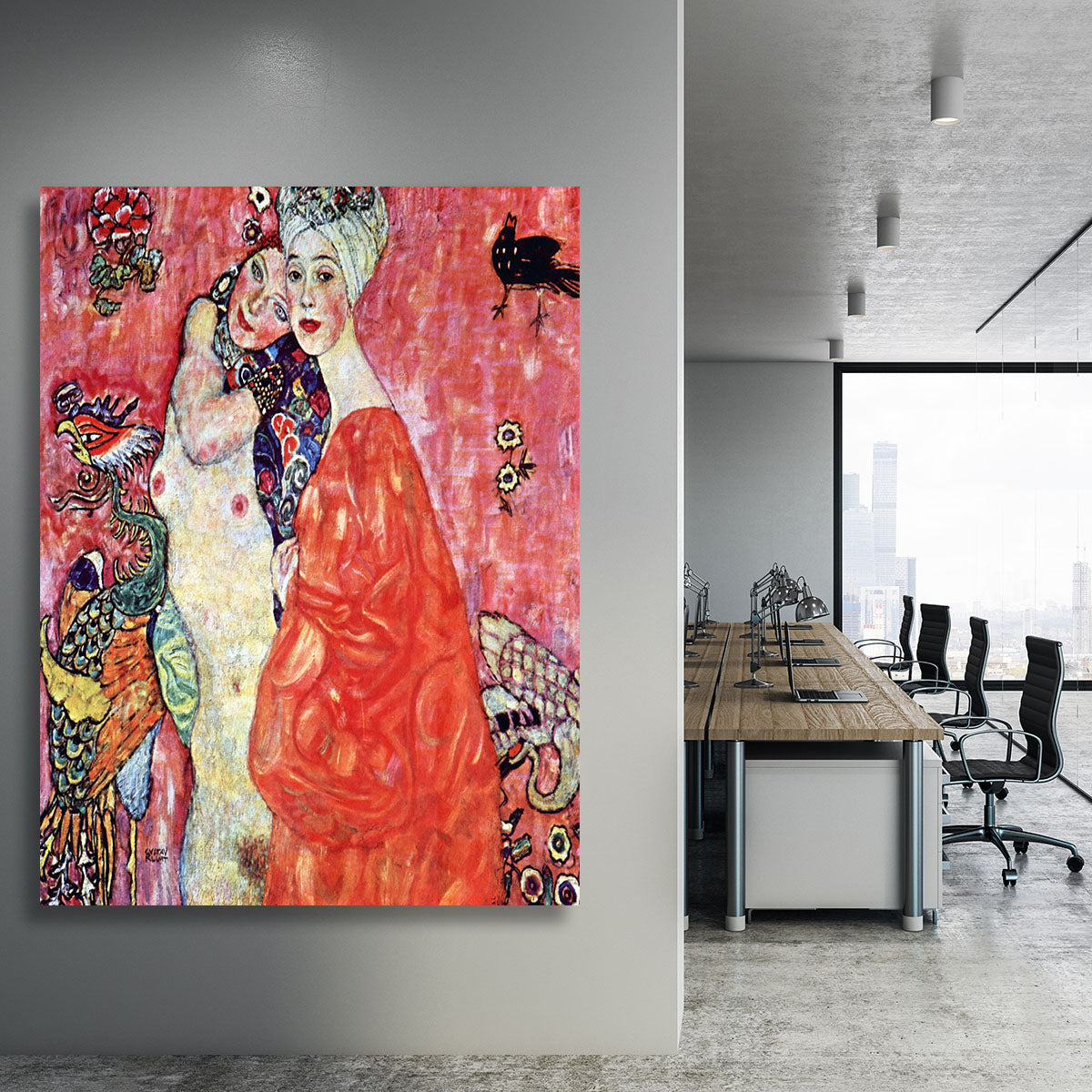 The girlfriends by Klimt Canvas Print or Poster - Canvas Art Rocks - 3