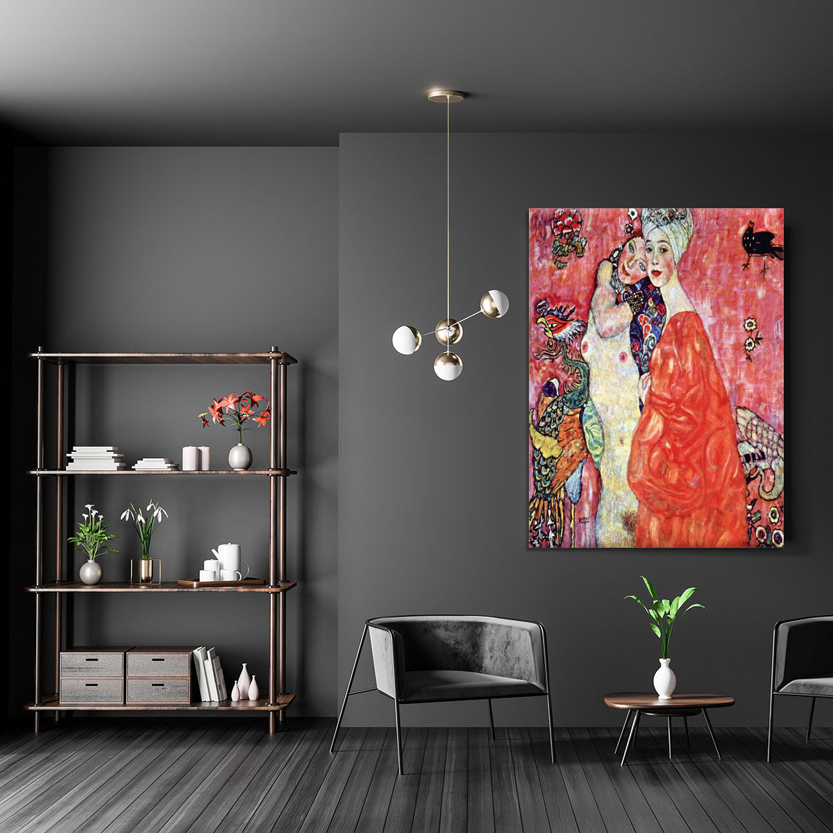 The girlfriends by Klimt Canvas Print or Poster - Canvas Art Rocks - 5