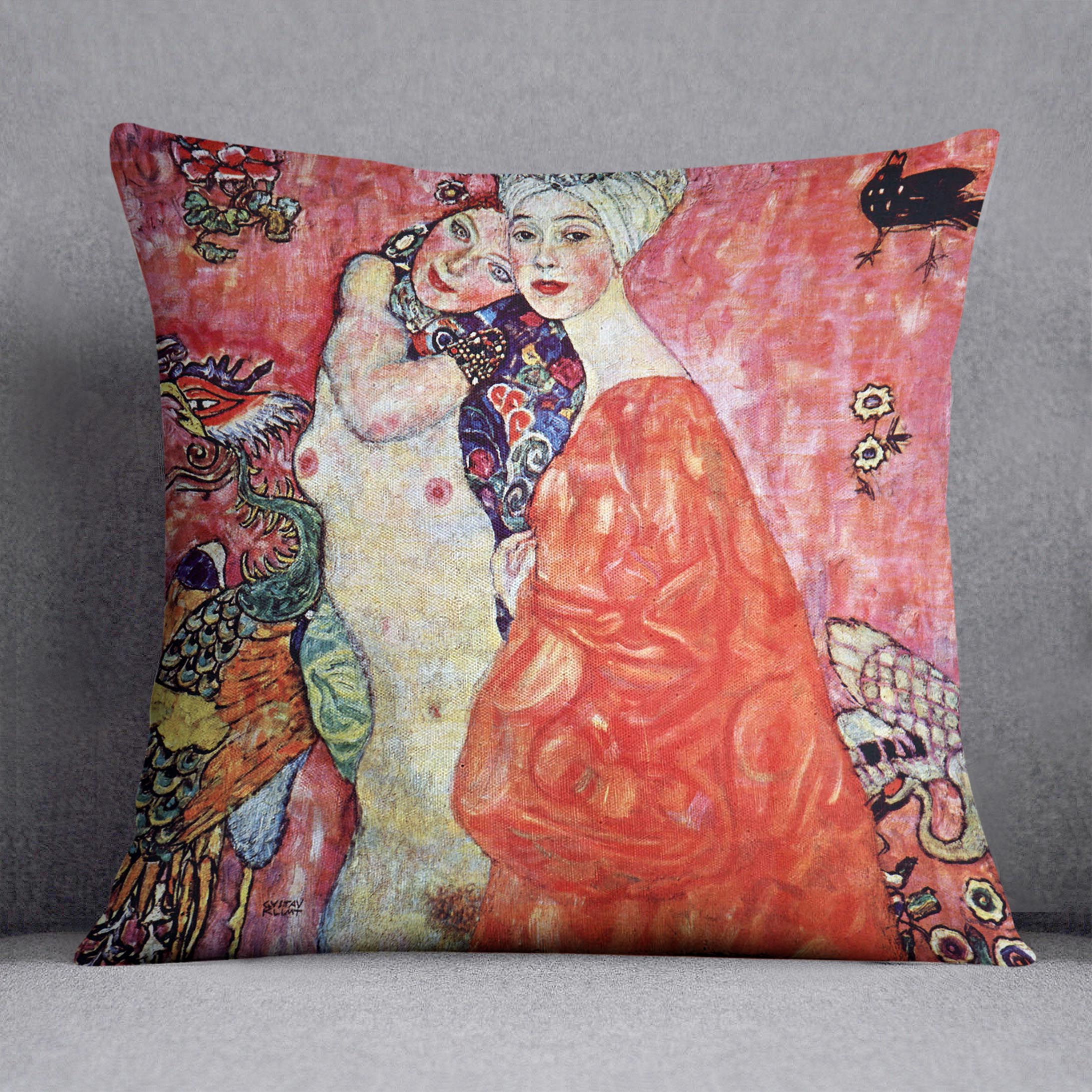 The girlfriends by Klimt Cushion