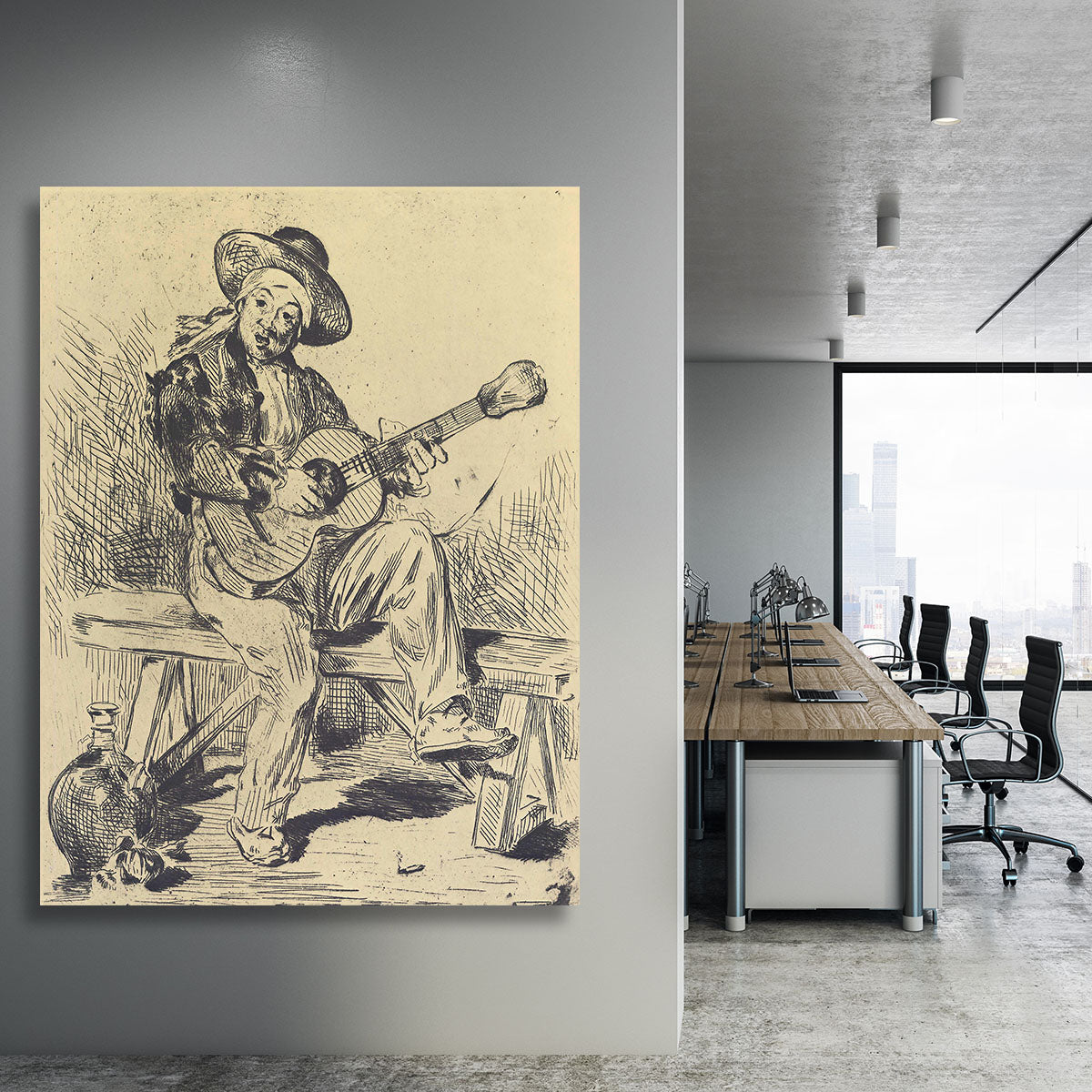 The guitar Player by Manet Canvas Print or Poster - Canvas Art Rocks - 3