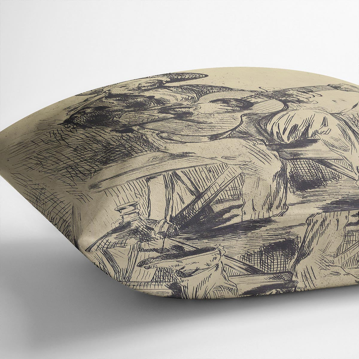 The guitar Player by Manet Cushion