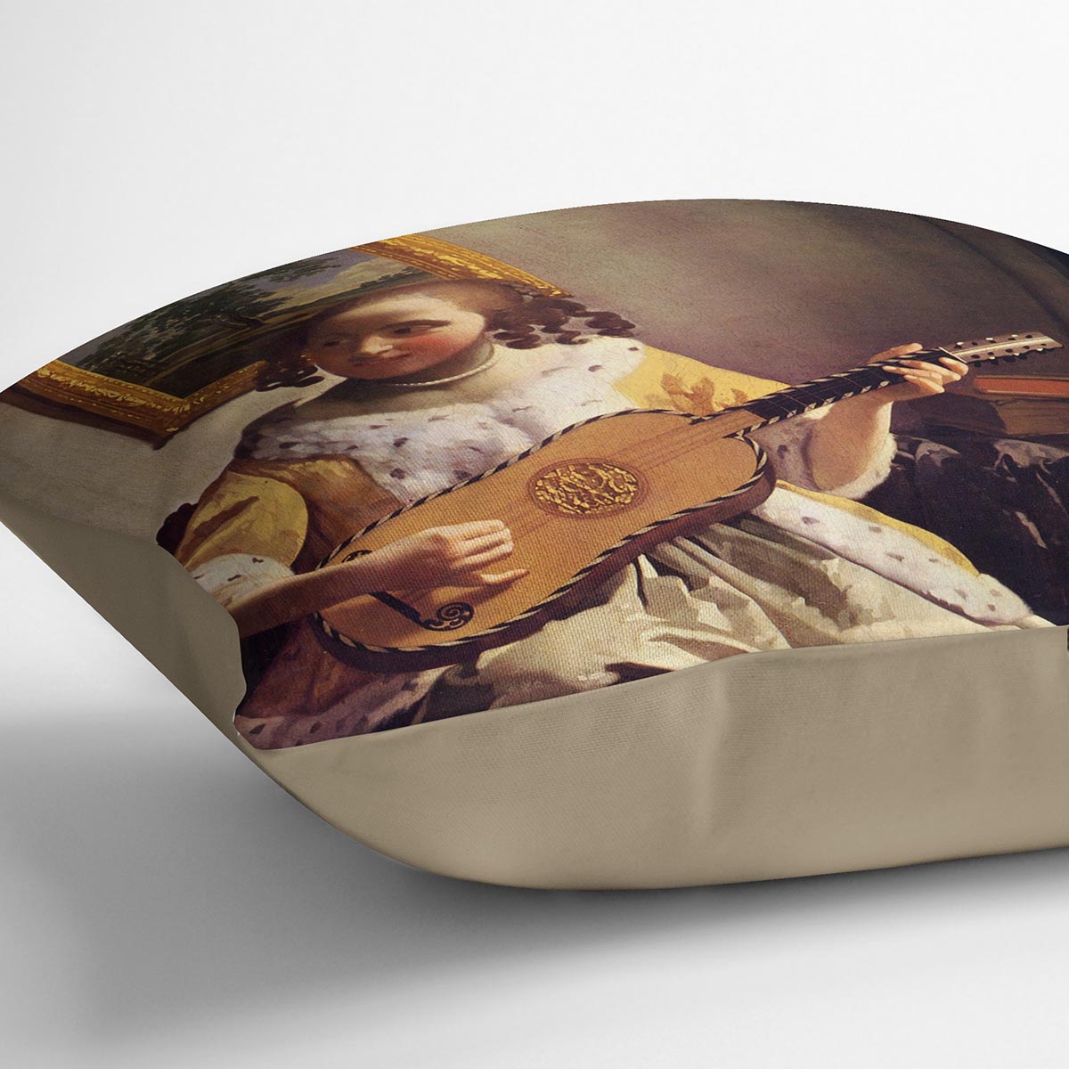 The guitar player by Vermeer Cushion
