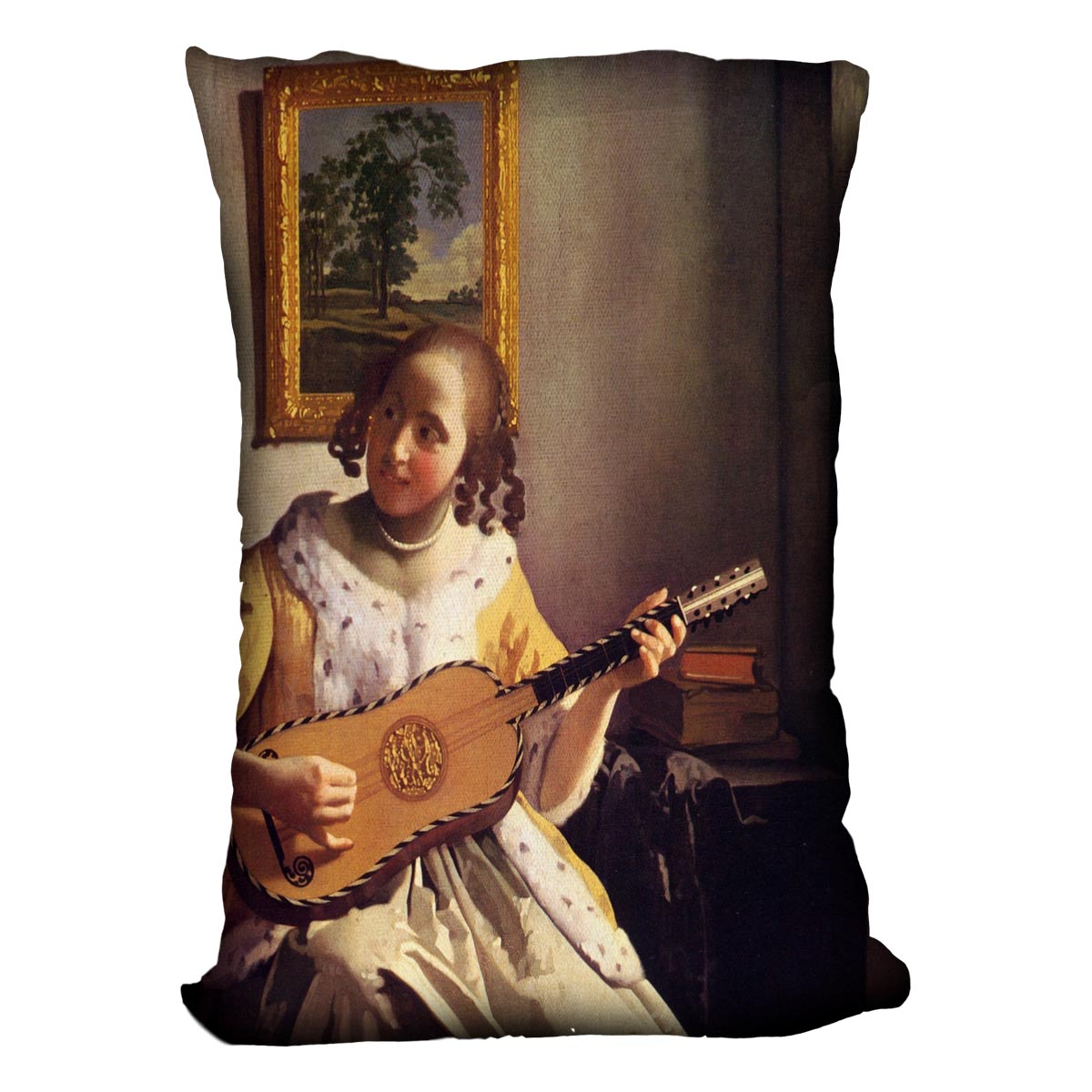 The guitar player by Vermeer Cushion