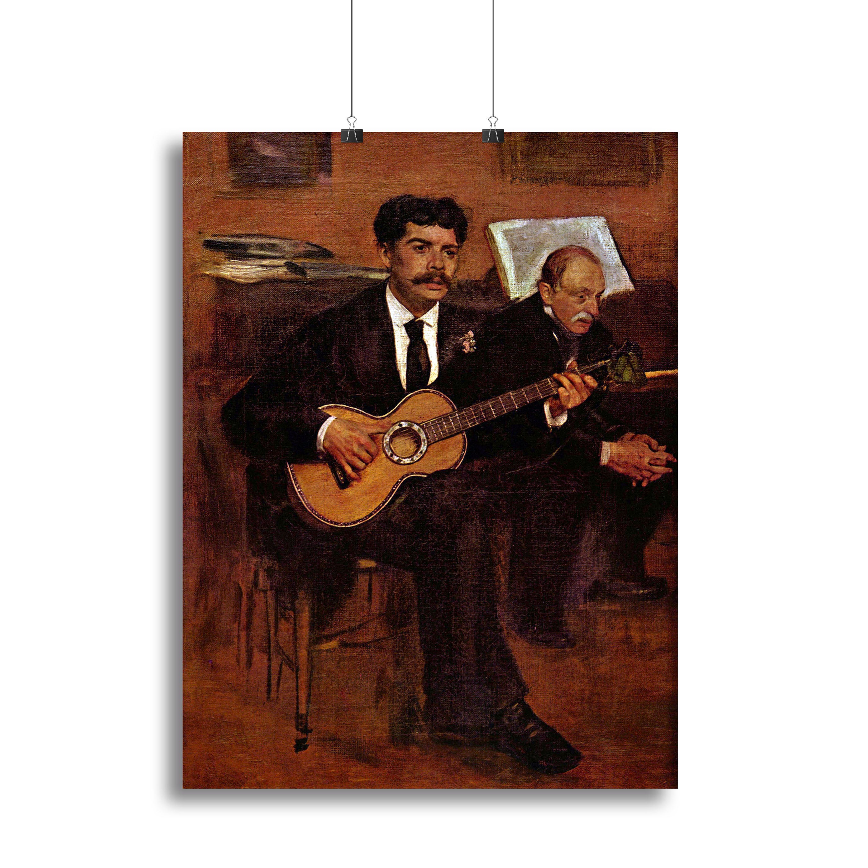 The guitarist Pagans and Monsieur Degas by Degas Canvas Print or Poster - Canvas Art Rocks - 2