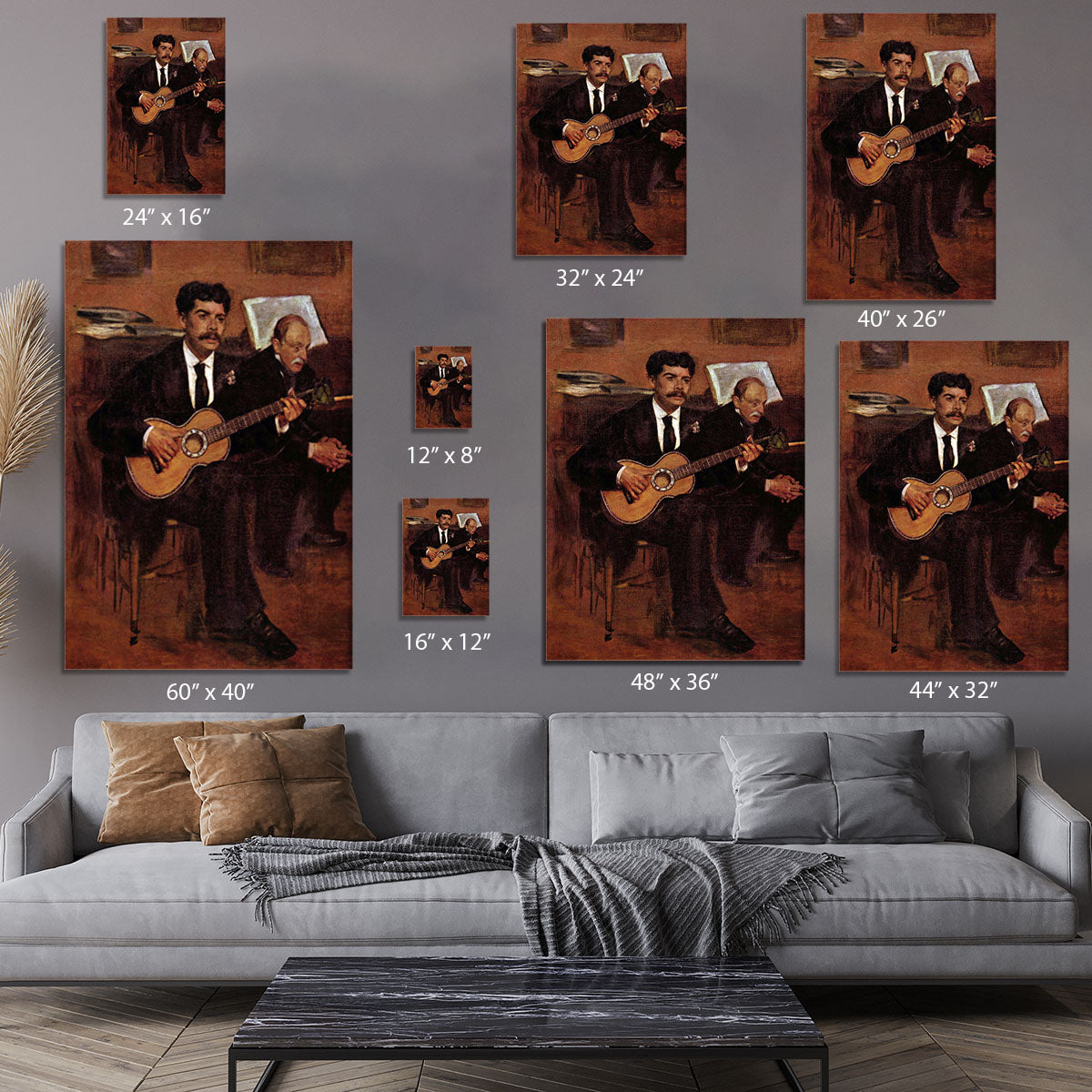 The guitarist Pagans and Monsieur Degas by Manet Canvas Print or Poster - Canvas Art Rocks - 7