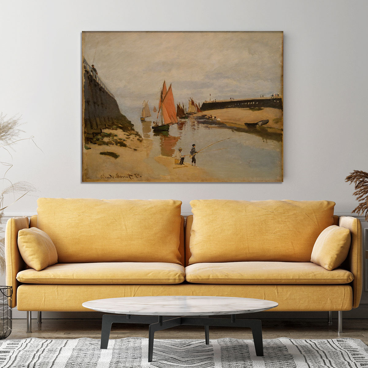 The harbor at Trouville by Monet Canvas Print or Poster - Canvas Art Rocks - 4