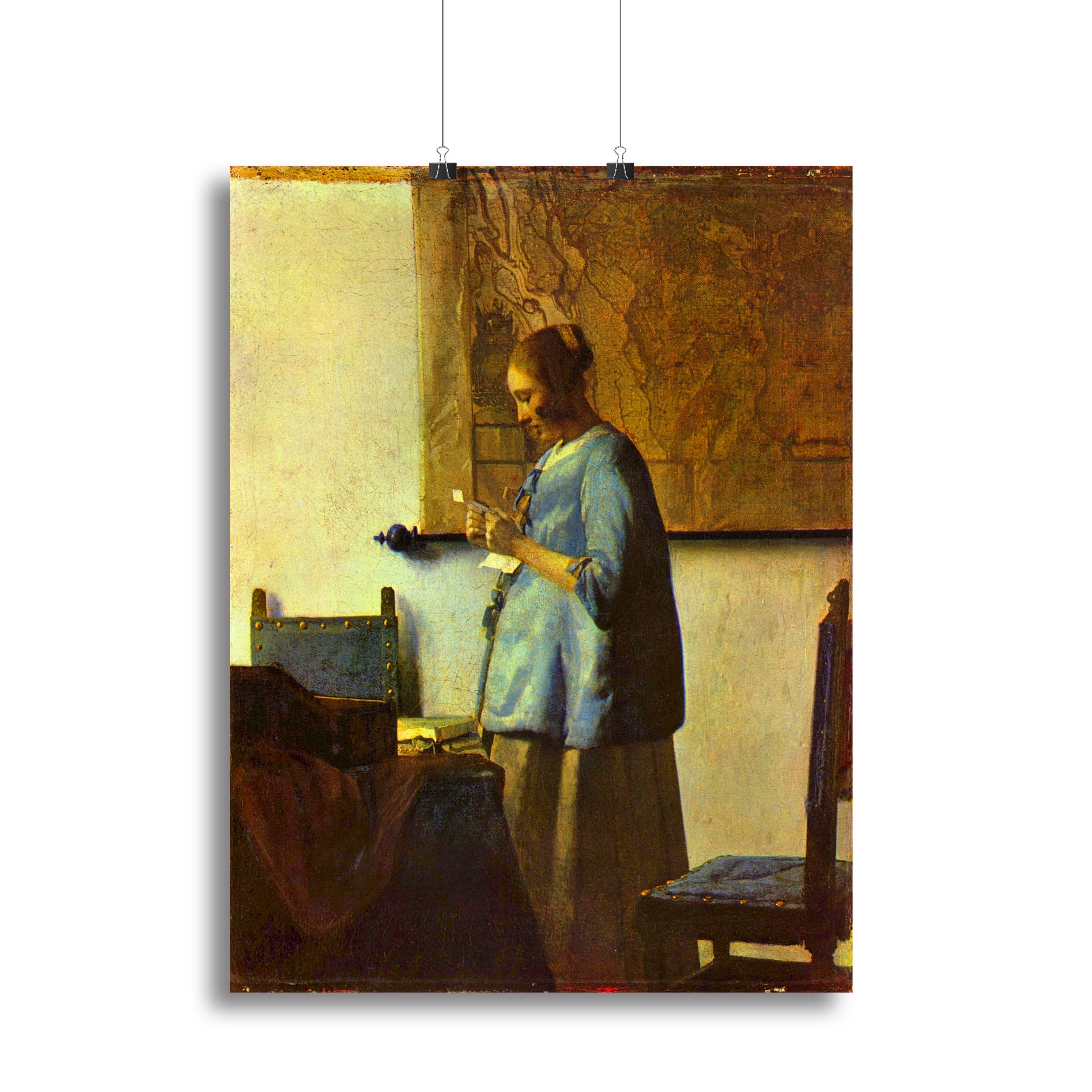 The letter reader by Vermeer Canvas Print or Poster - Canvas Art Rocks - 2