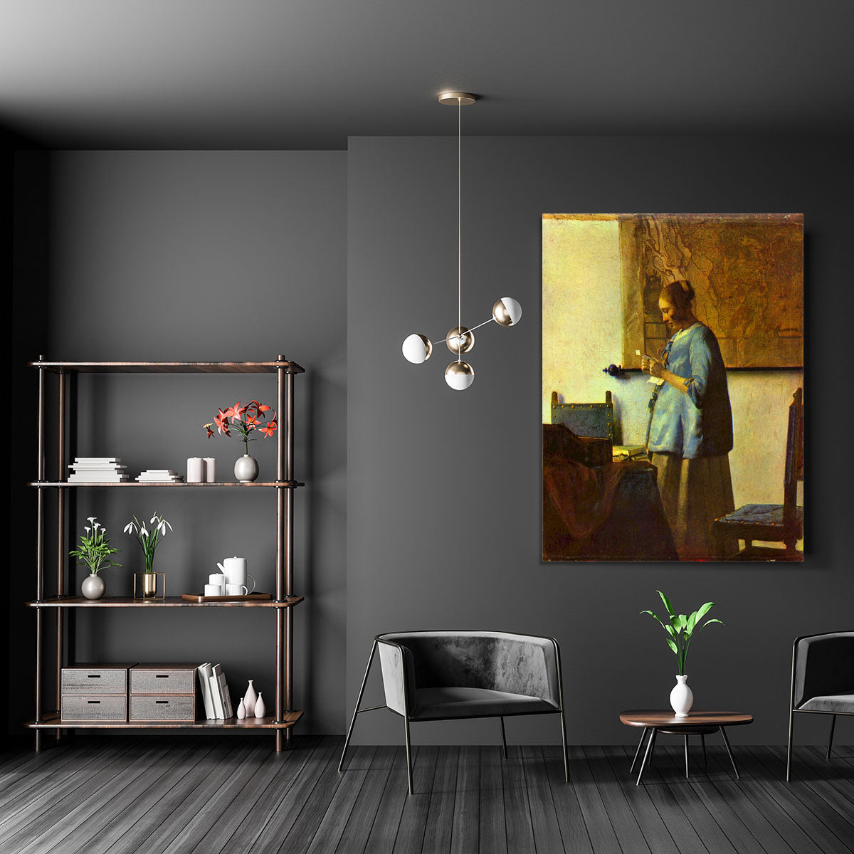 The letter reader by Vermeer Canvas Print or Poster - Canvas Art Rocks - 5