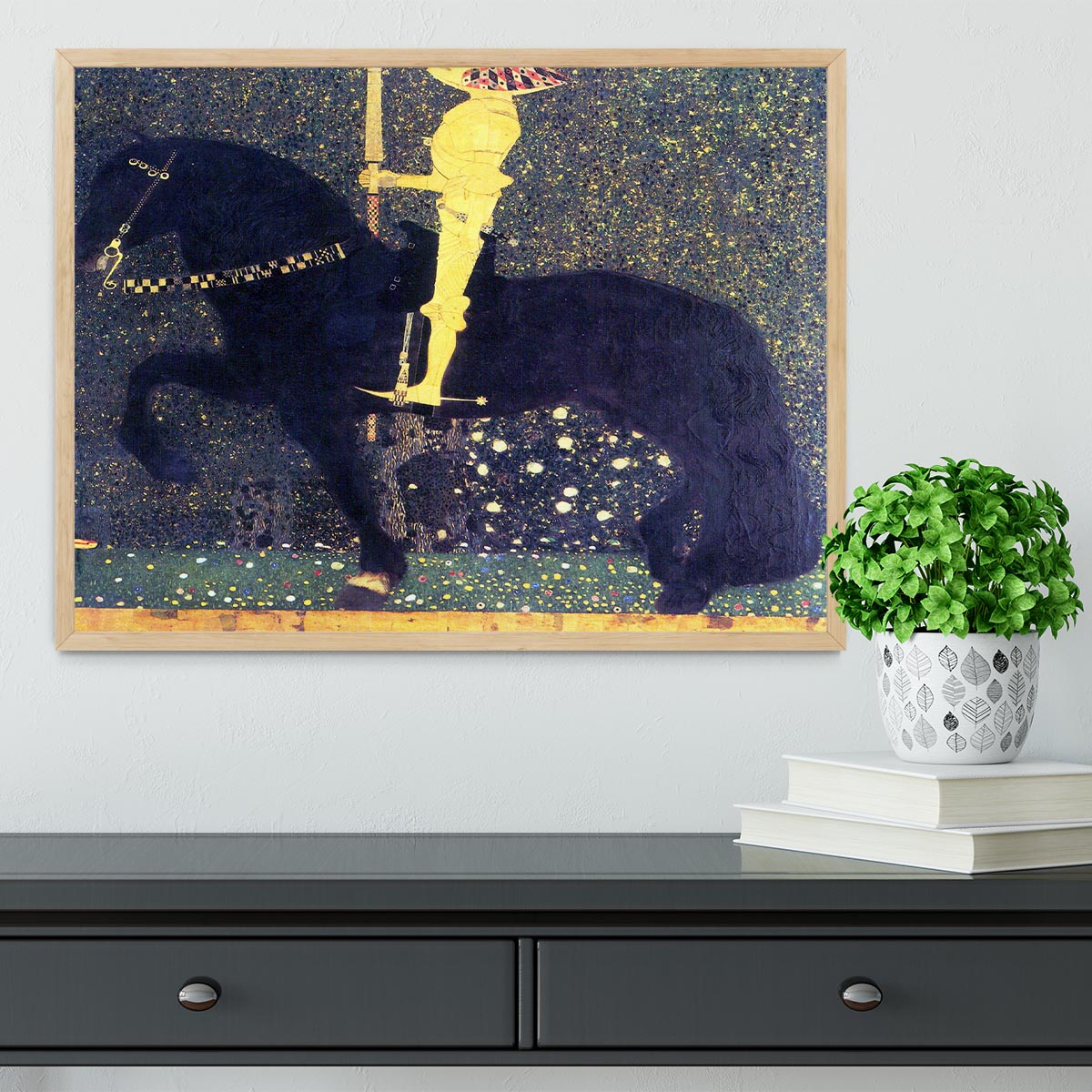 The life of a struggle The Golden Knights by Klimt Framed Print - Canvas Art Rocks - 4
