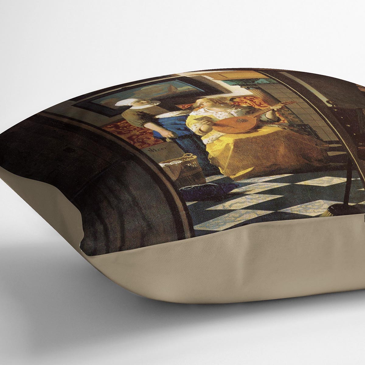 The love letter by Vermeer Cushion