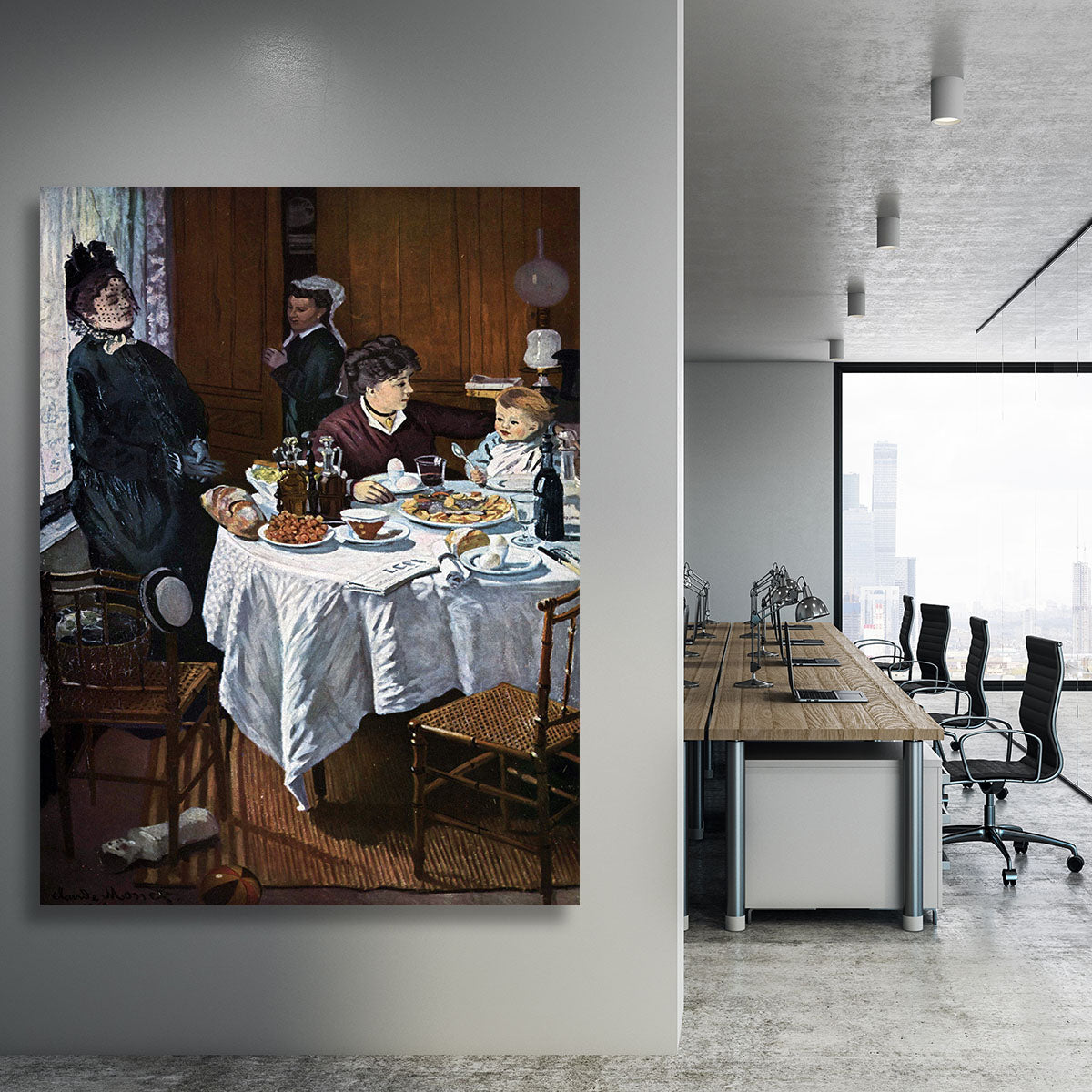 The lunch 1 by Monet Canvas Print or Poster - Canvas Art Rocks - 3