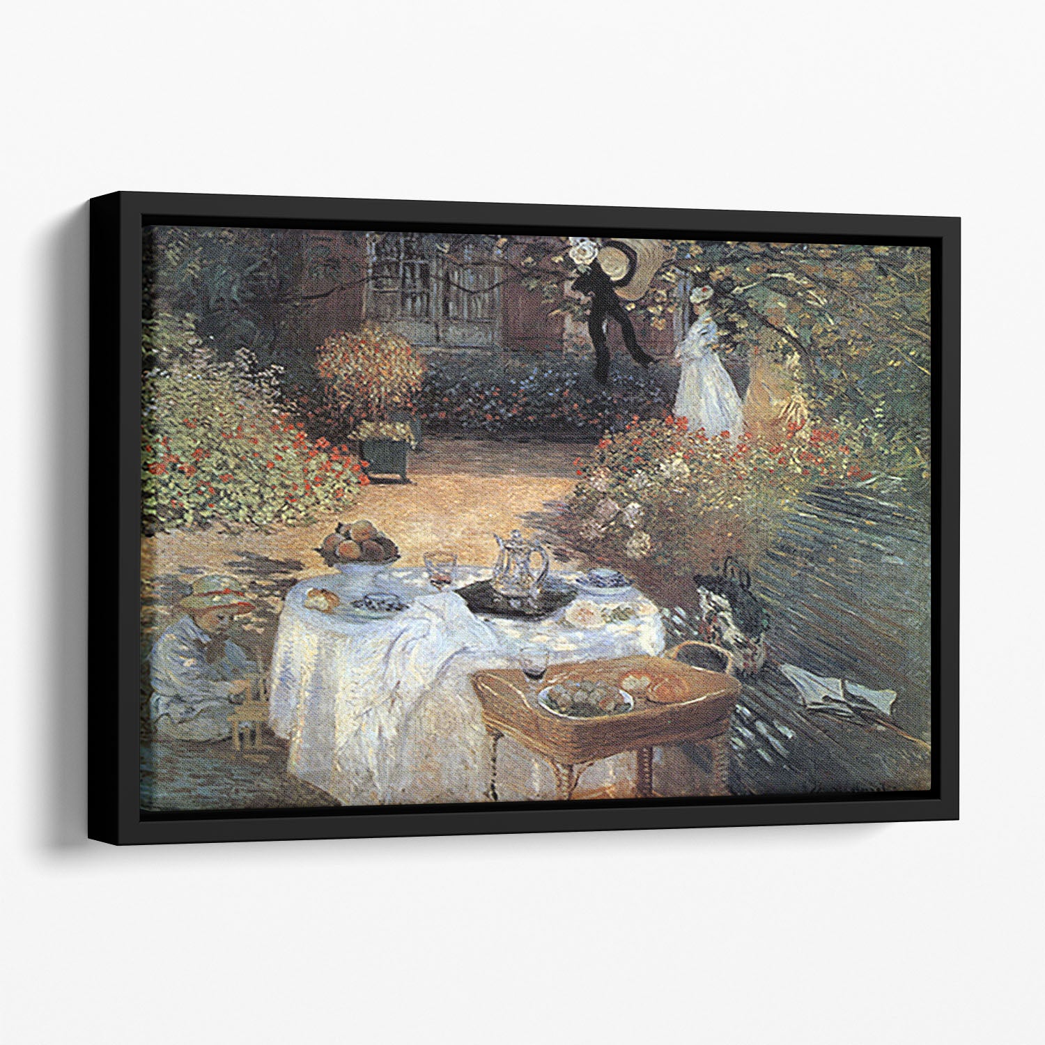 The lunch 2 by Monet Floating Framed Canvas