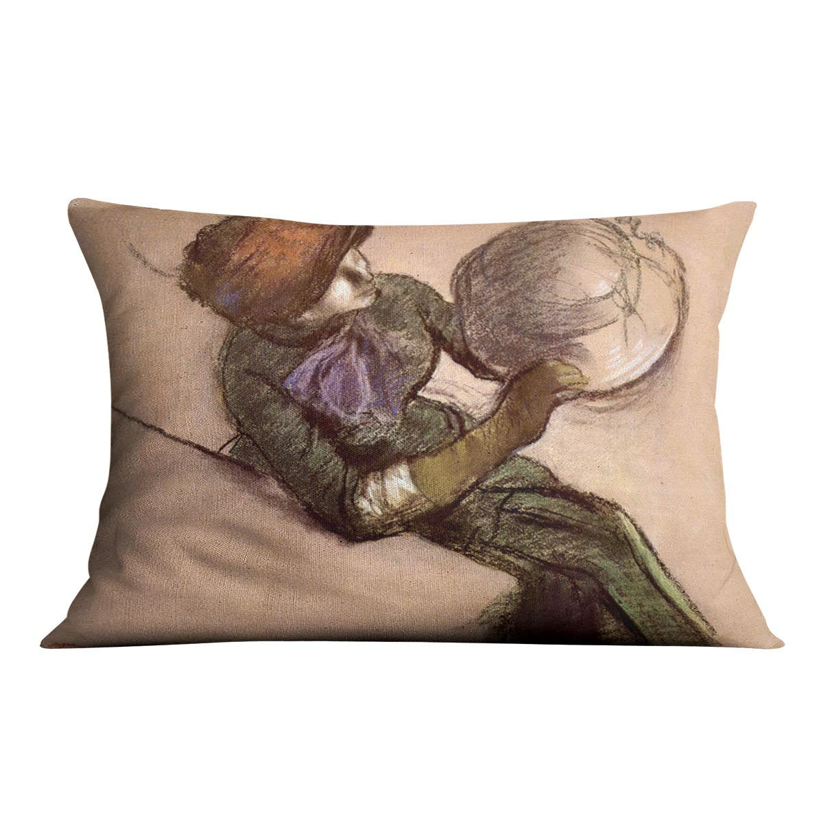 The milliner 2 by Degas Cushion
