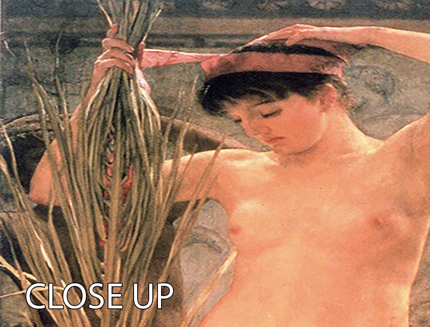 The model of a sculptor Venus Esquilina by Alma Tadema 3 Split Panel Canvas Print - Canvas Art Rocks - 3