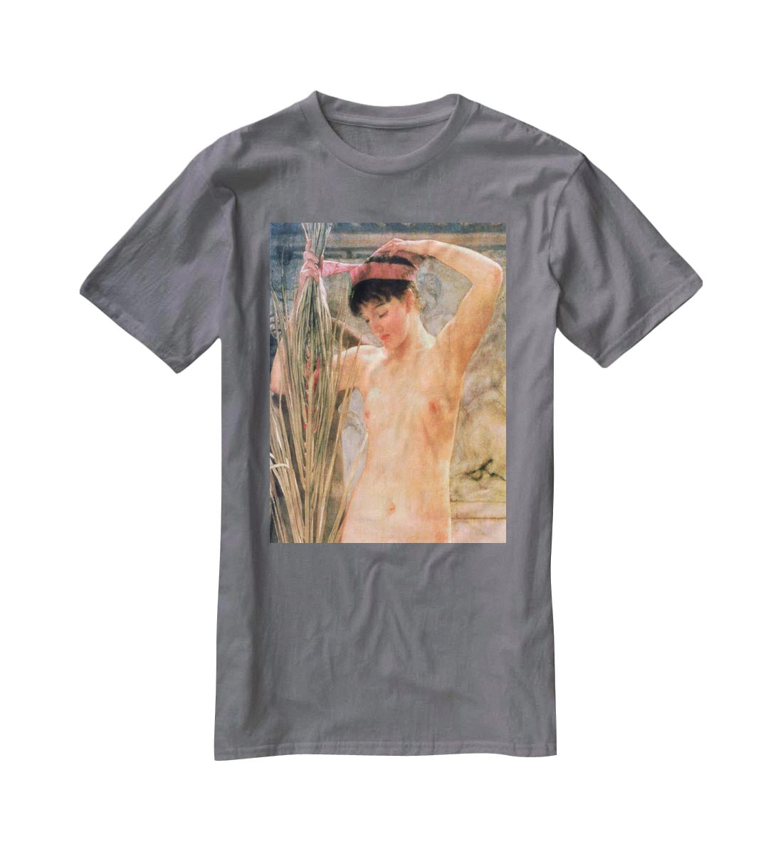The model of a sculptor Venus Esquilina detail by Alma Tadema T-Shirt - Canvas Art Rocks - 3