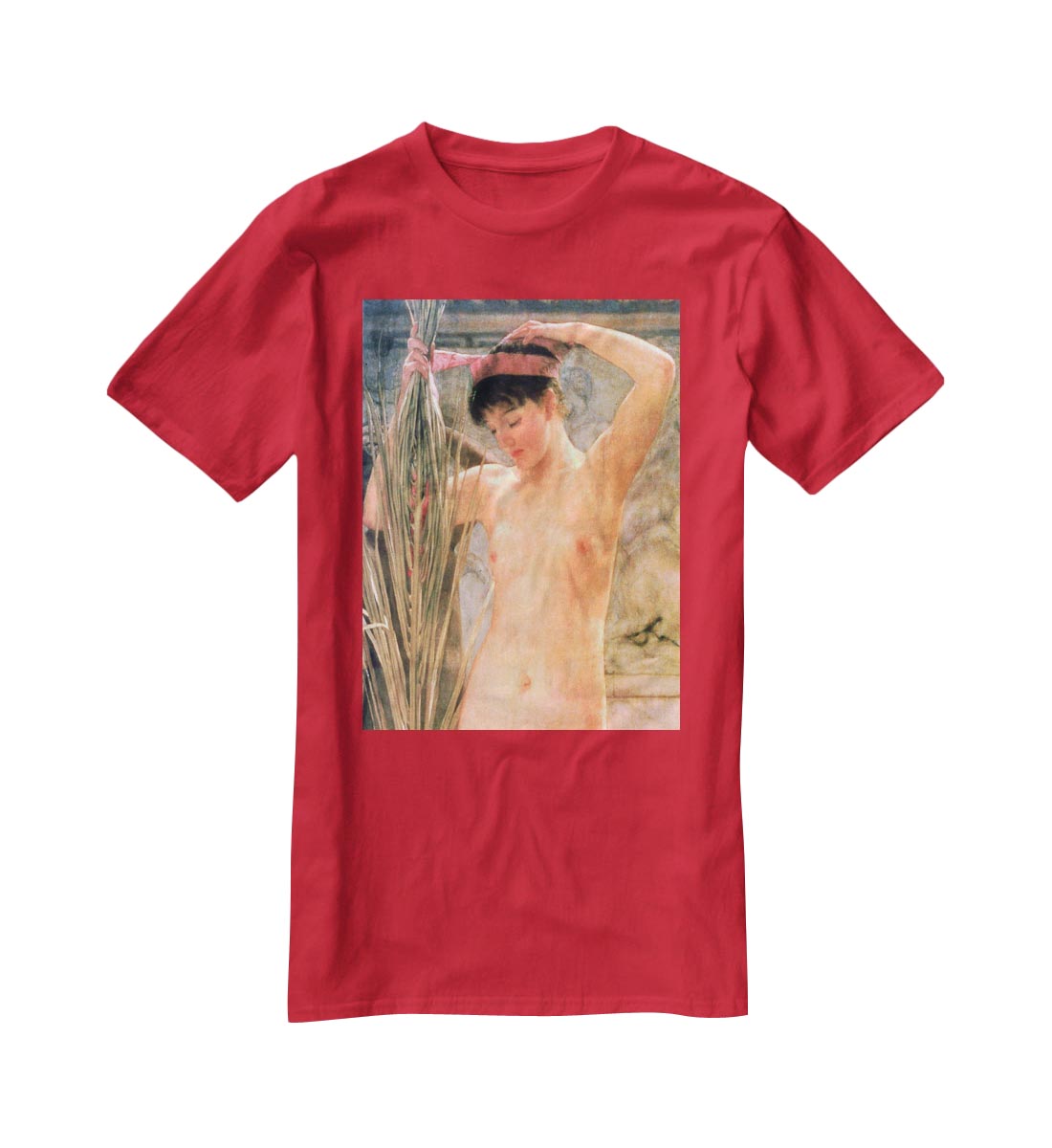 The model of a sculptor Venus Esquilina detail by Alma Tadema T-Shirt - Canvas Art Rocks - 4