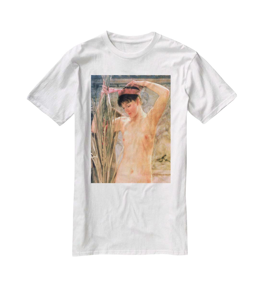 The model of a sculptor Venus Esquilina detail by Alma Tadema T-Shirt - Canvas Art Rocks - 5
