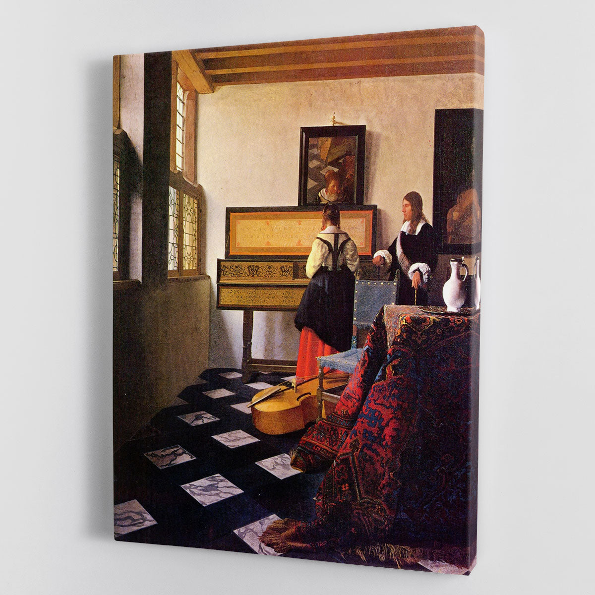 The music lesson by Vermeer Canvas Print or Poster - Canvas Art Rocks - 1