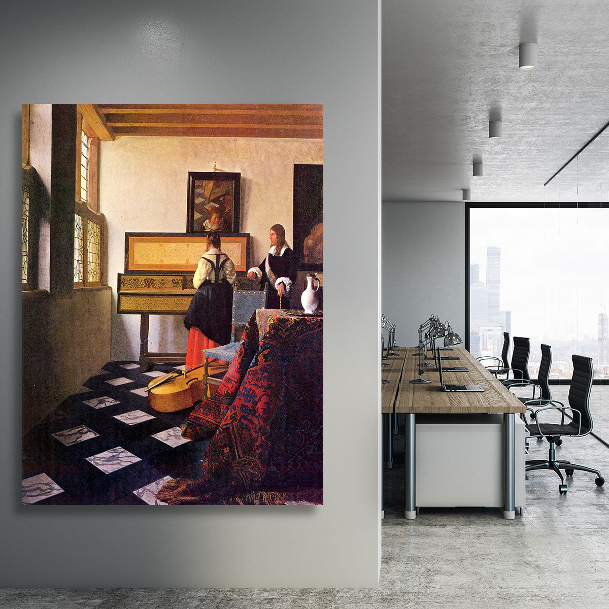 The music lesson by Vermeer Canvas Print or Poster Canvas Art Rocks