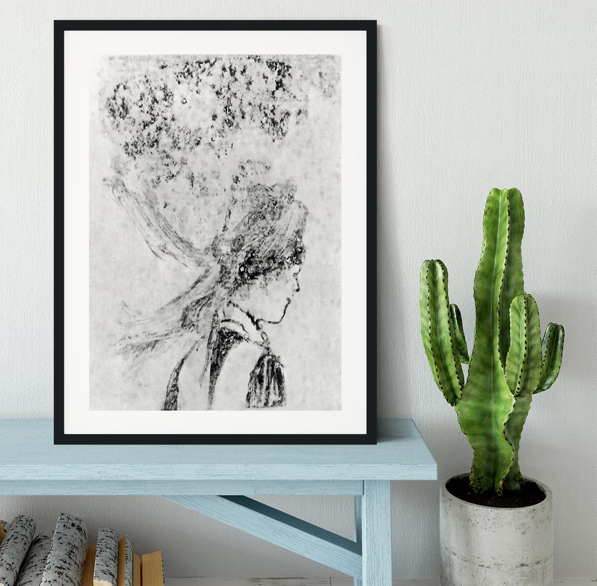 The nurse by Degas Framed Print - Canvas Art Rocks - 1