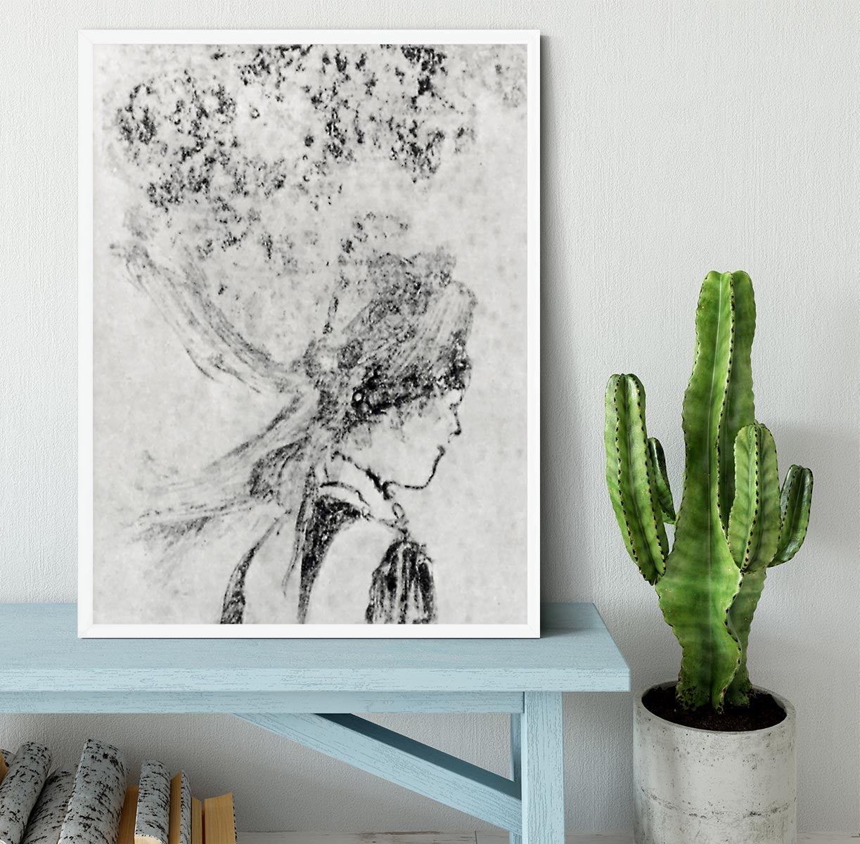 The nurse by Degas Framed Print - Canvas Art Rocks -6