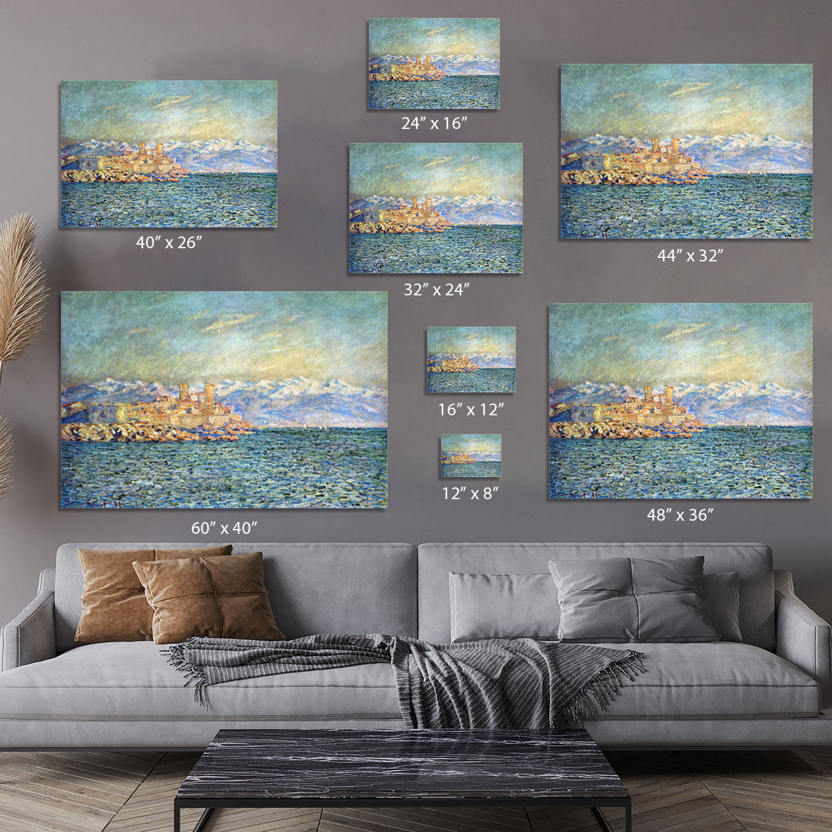 The old Fort in Antibes by Monet Canvas Print or Poster - Canvas Art Rocks - 7