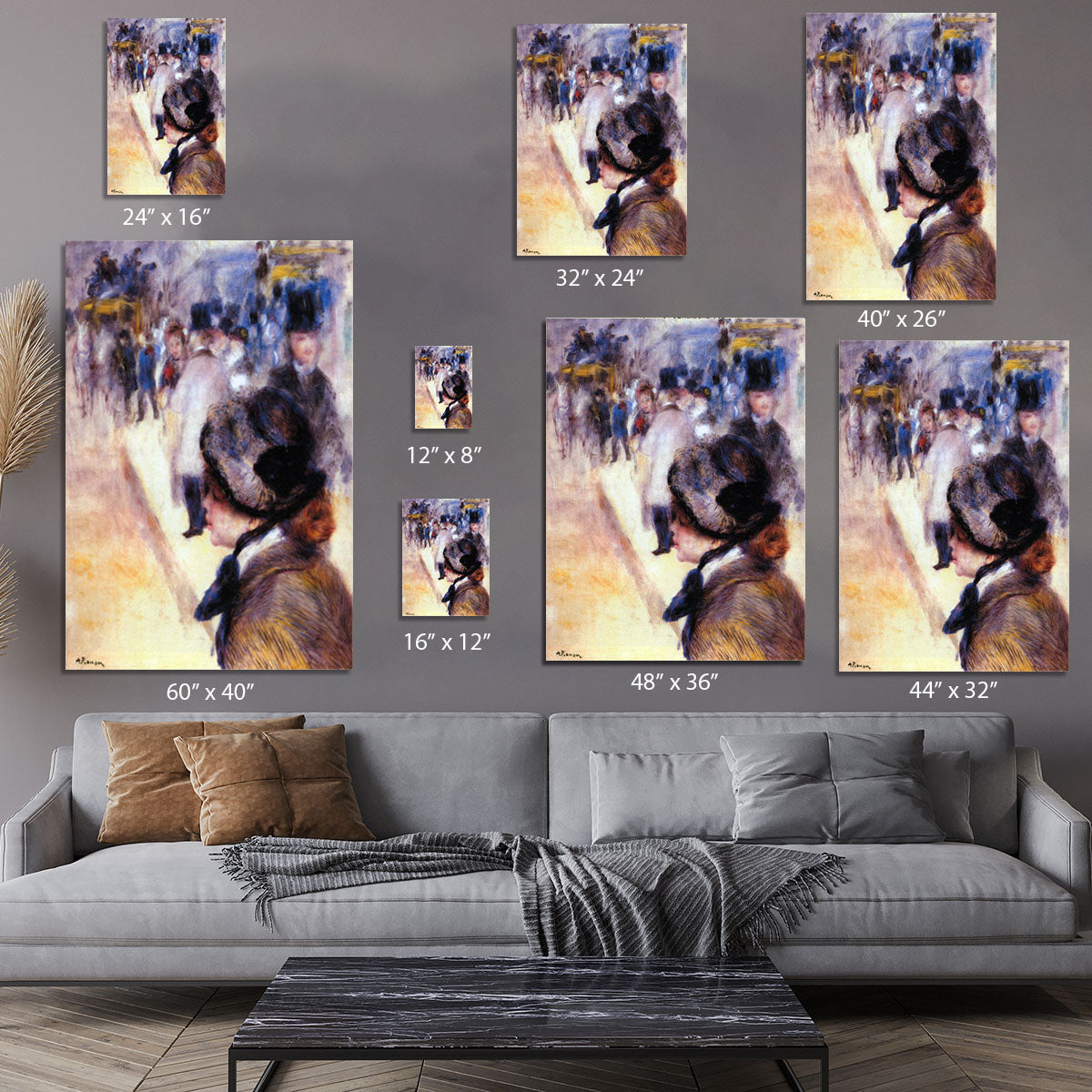 The place Clichy by Renoir Canvas Print or Poster - Canvas Art Rocks - 7