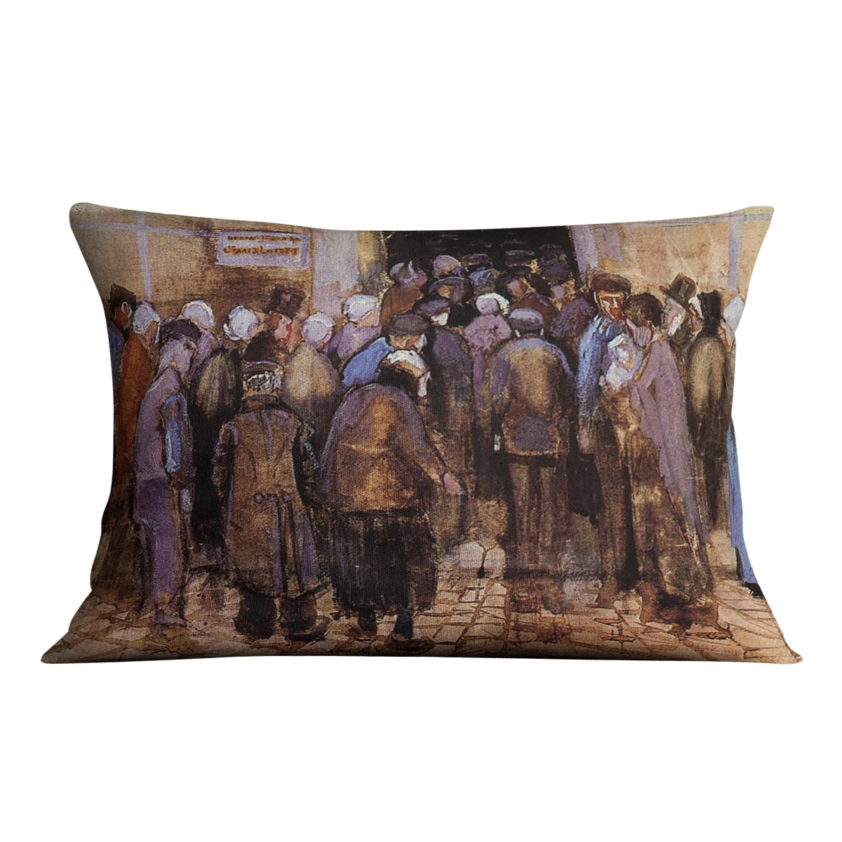 The poor and money by Van Gogh Cushion
