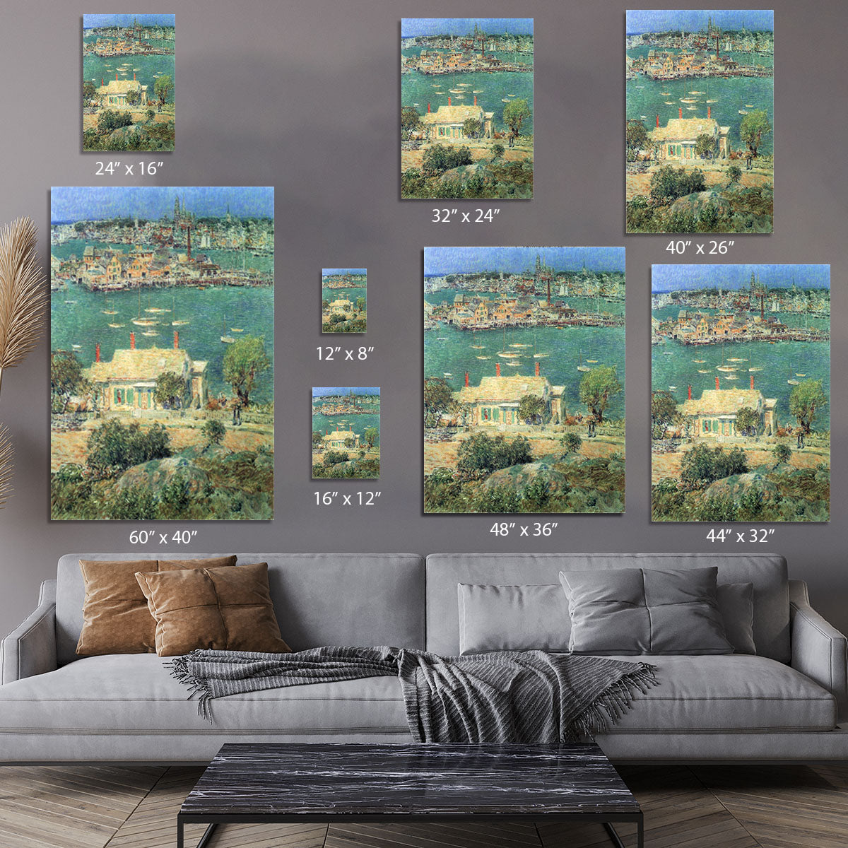 The port of Gloucester 2 by Hassam Canvas Print or Poster - Canvas Art Rocks - 7