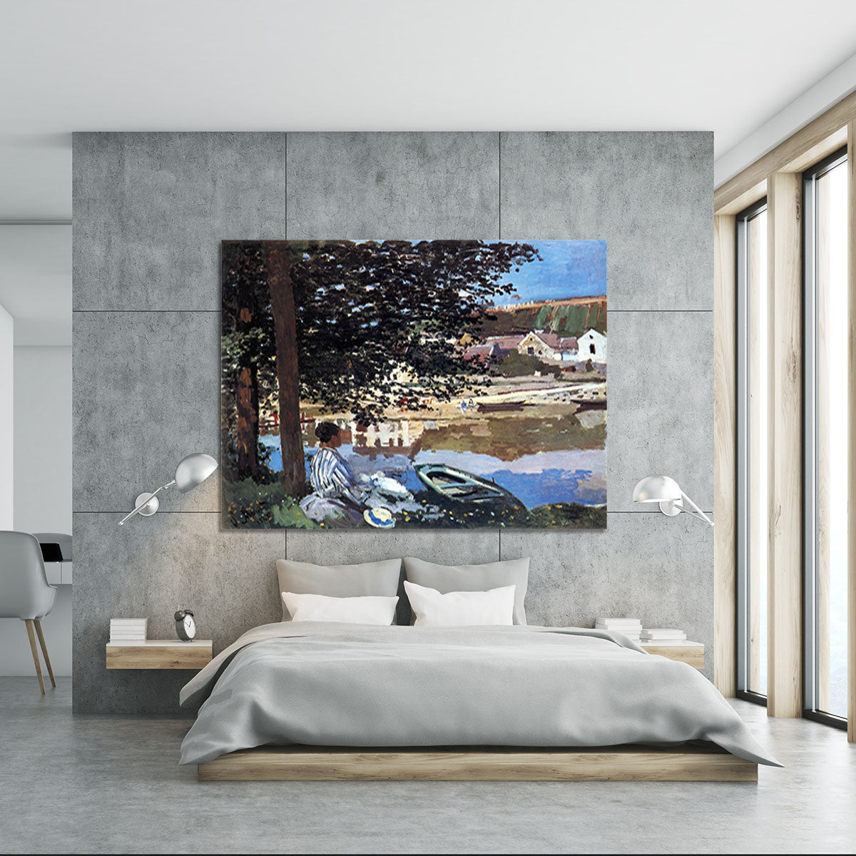 The river has burst its banks by Monet Canvas Print or Poster - Canvas Art Rocks - 5