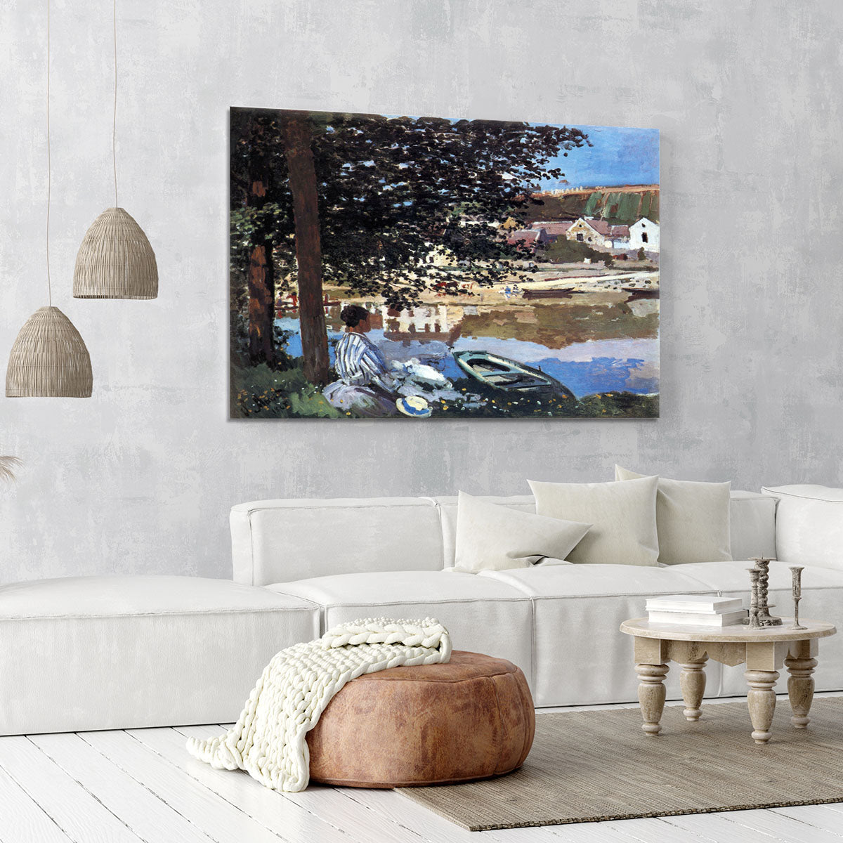 The river has burst its banks by Monet Canvas Print or Poster - Canvas Art Rocks - 6