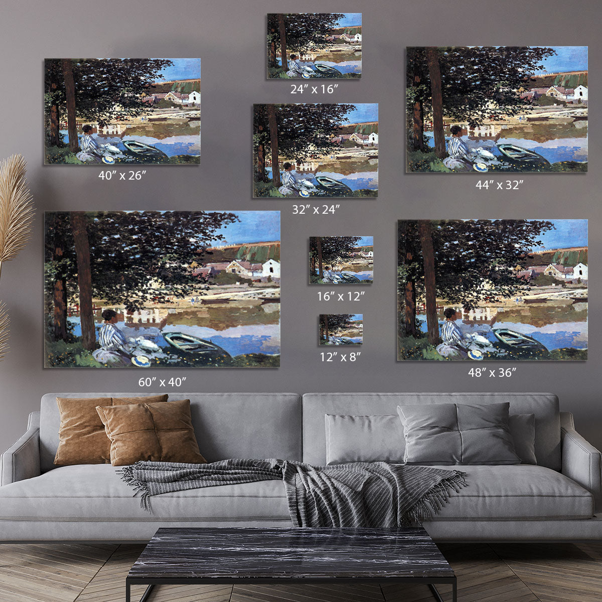 The river has burst its banks by Monet Canvas Print or Poster - Canvas Art Rocks - 7