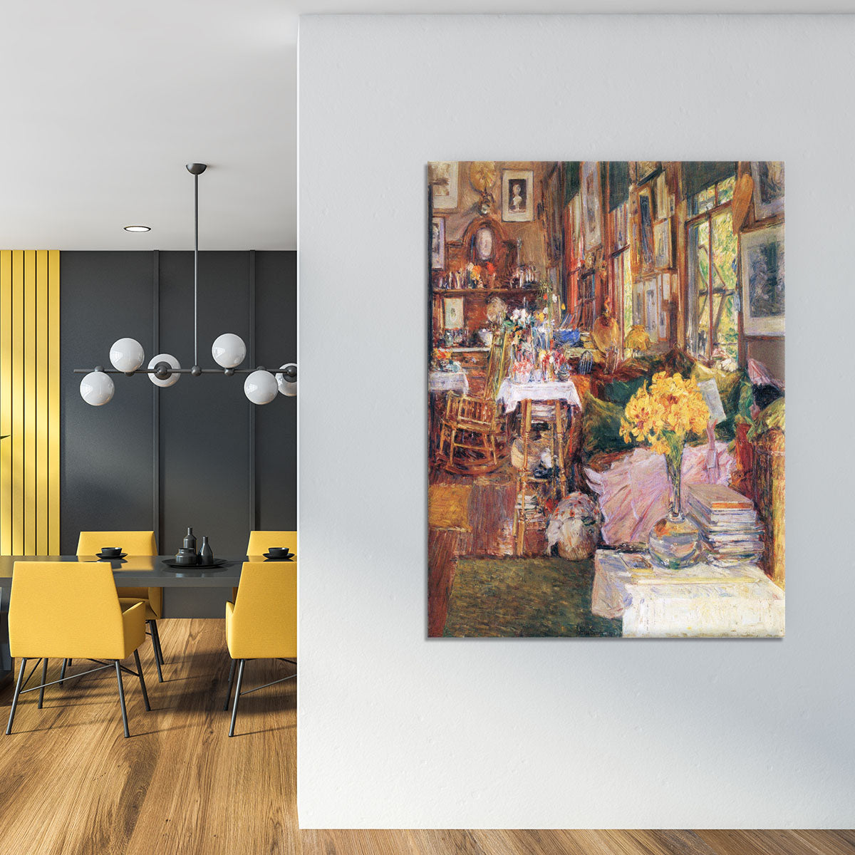 The room of flowers by Hassam Canvas Print or Poster - Canvas Art Rocks - 4