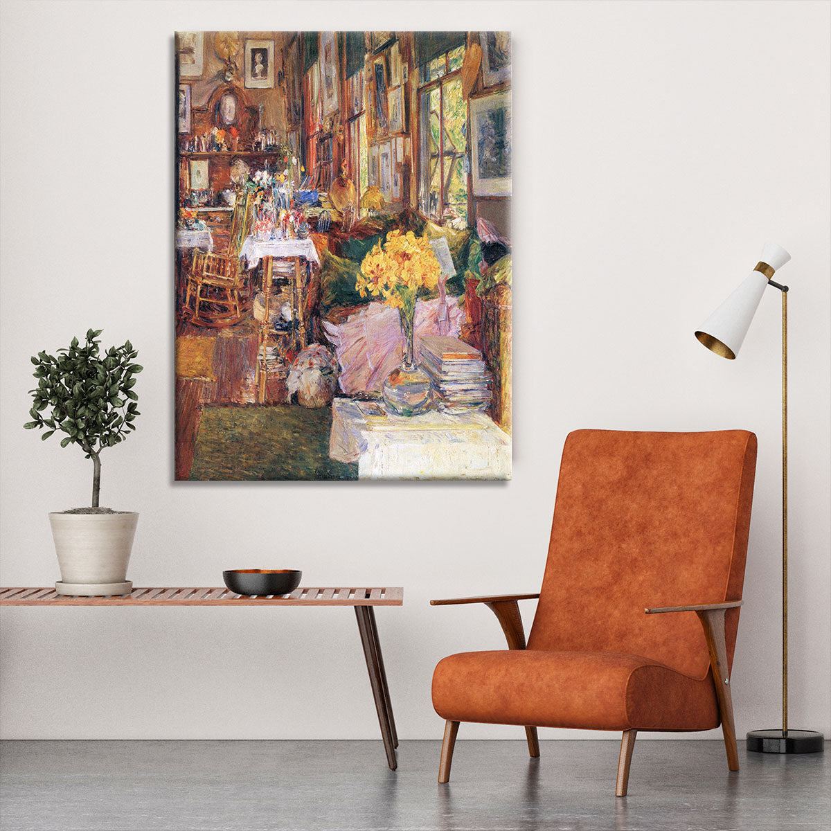 The room of flowers by Hassam Canvas Print or Poster - Canvas Art Rocks - 6